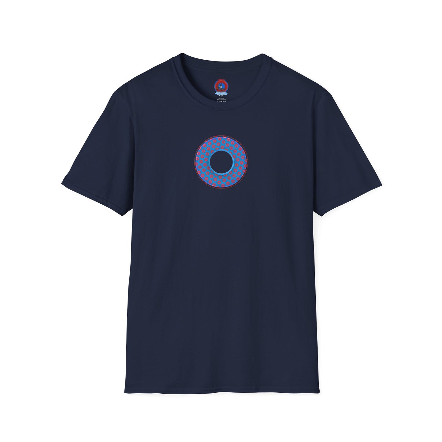 Plain Donuts/Unisex Soft-Style - "Plain Electric Paradoxical Donuts" - royal blue/red donuts
