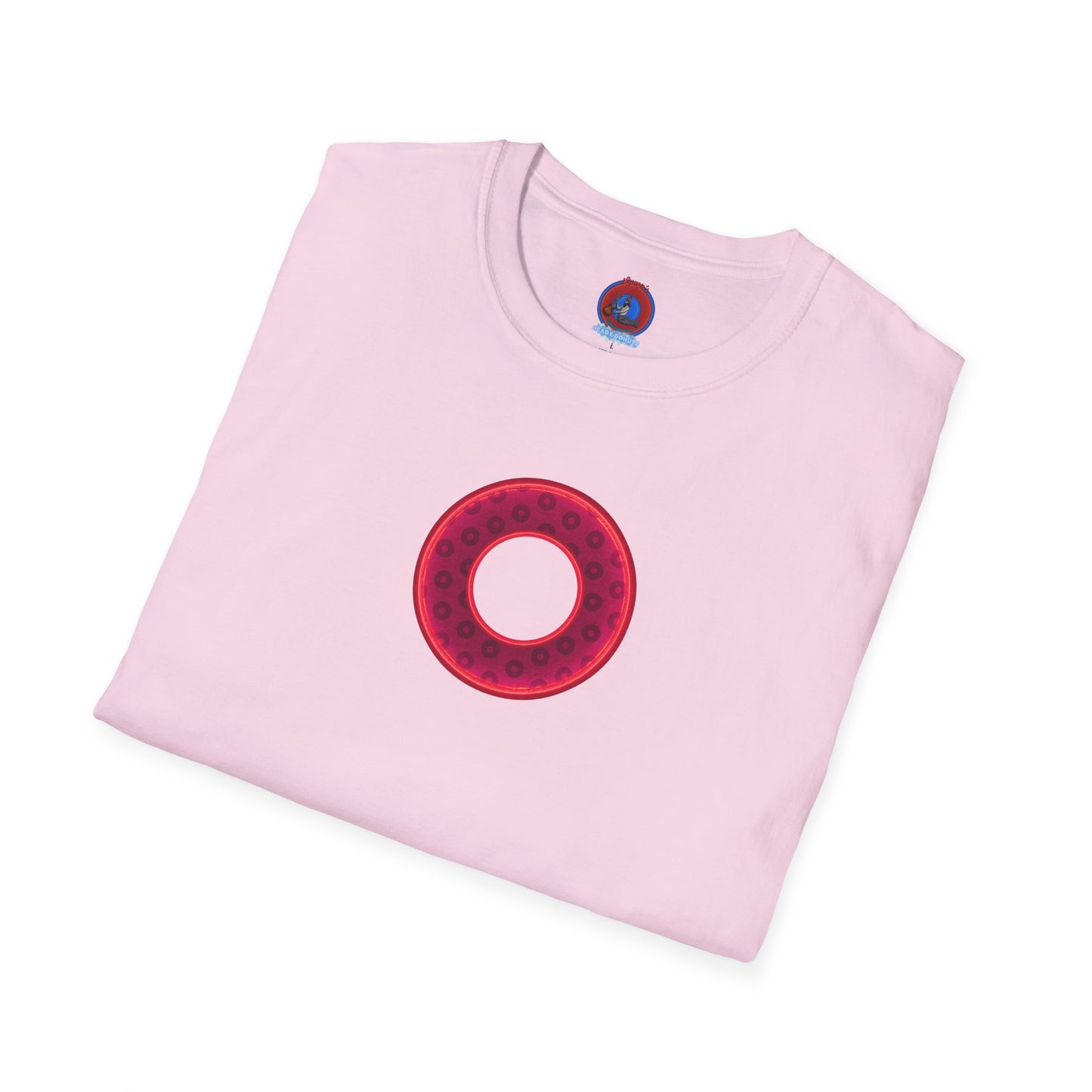 Plain Donuts/Unisex Soft-Style - "Plain Wide Mouthed Paradoxical Donuts" - dark red/bright red donuts