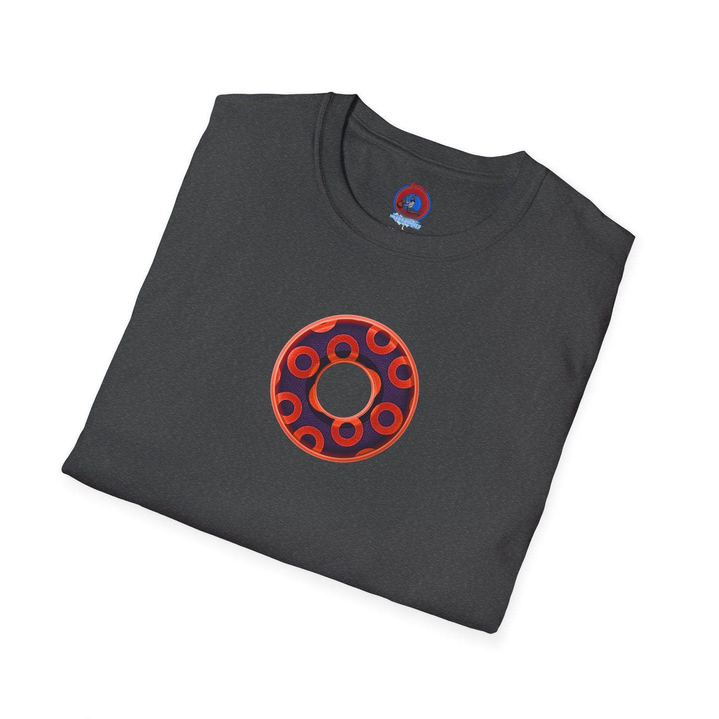 Plain Donuts/Unisex Soft-Style - "Plain Rustic Paradoxical Donuts" - red/midnight blue donuts