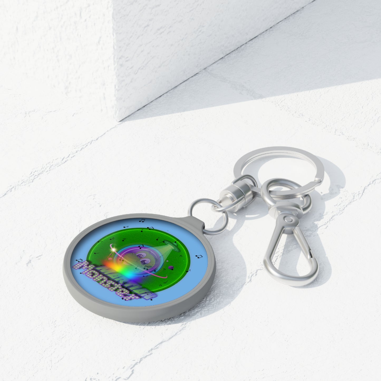 Lumpy Donut Keychain - "My Phavorite Martian" - series 1.0 - green donut