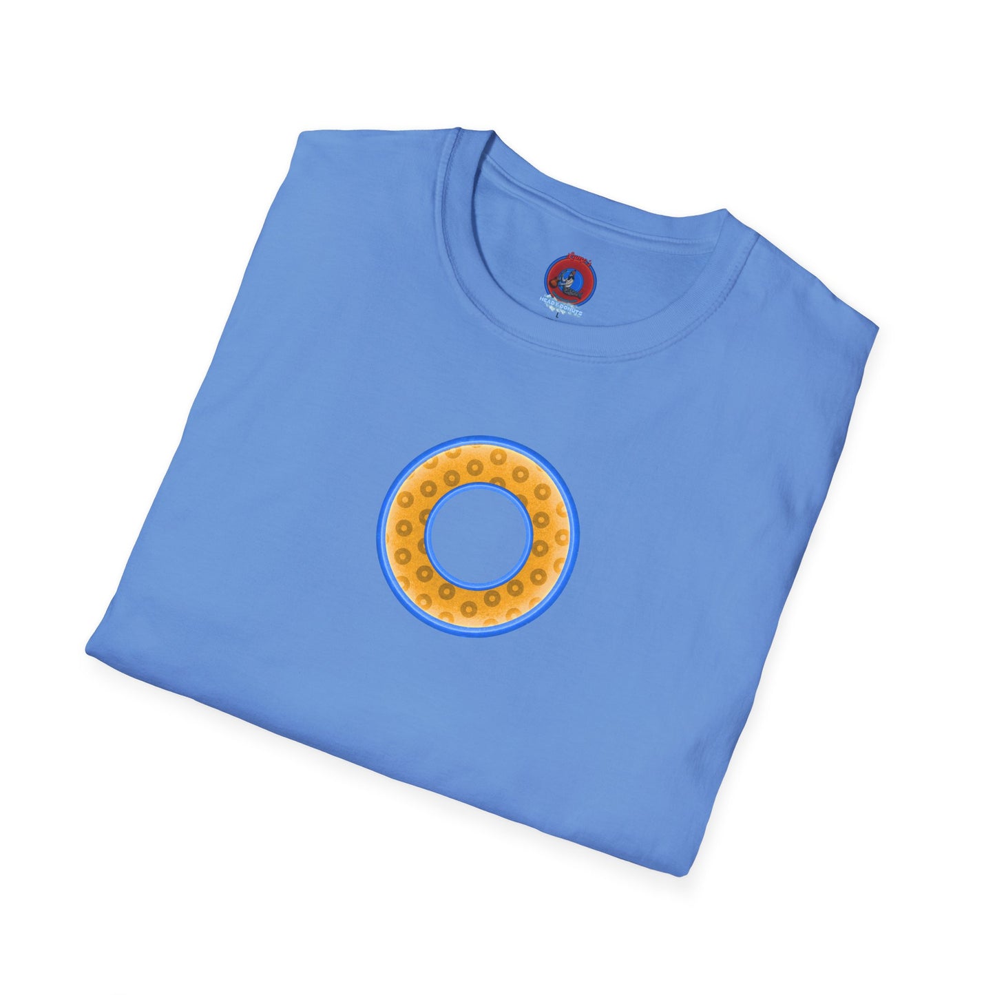 Plain Donuts/Unisex Soft-Style - "Plain Wide Mouthed Paradoxical Donuts" - yellow/light blue donuts