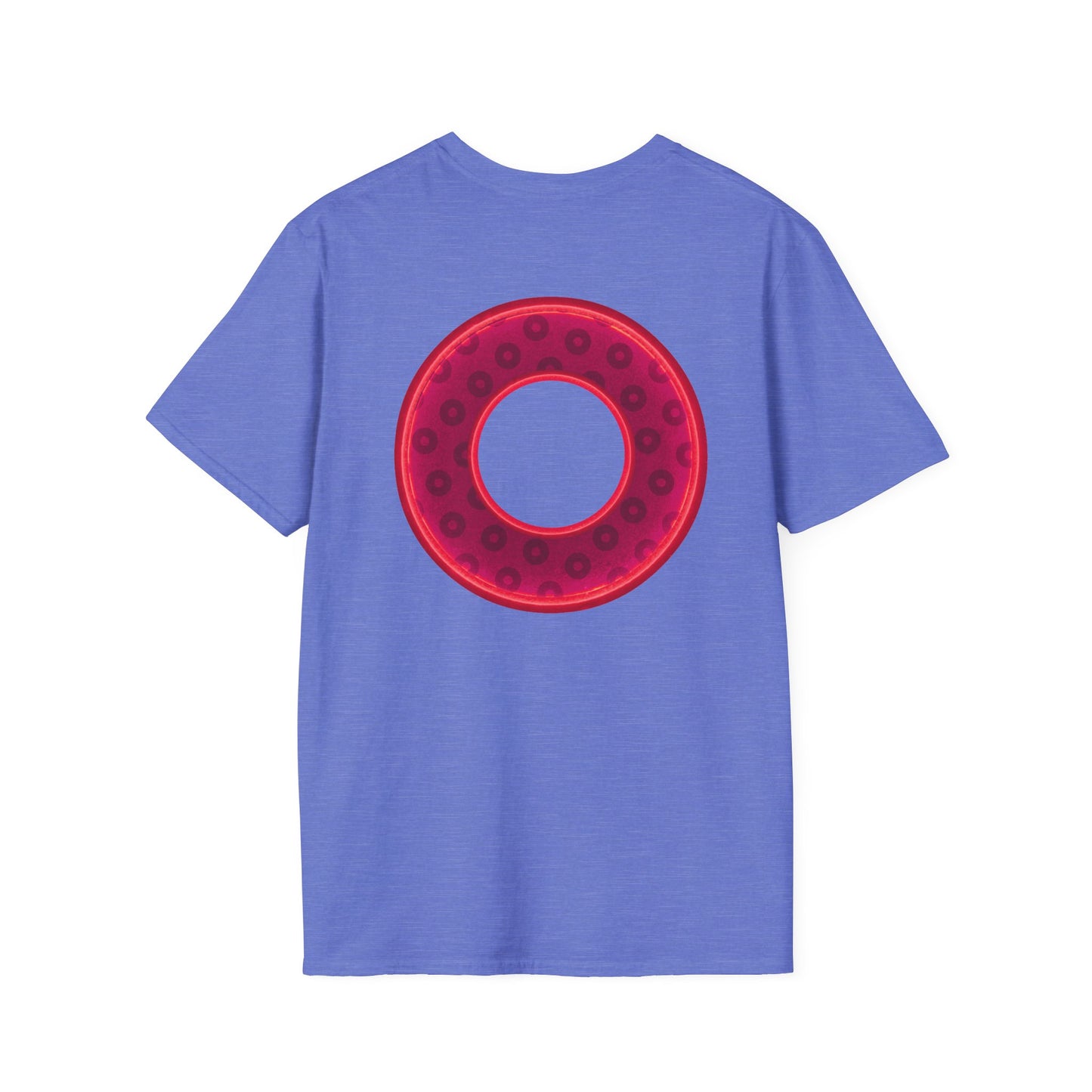 Plain Donuts/Unisex Soft-Style - "Plain Wide Mouthed Paradoxical Donuts" - dark red/bright red donuts