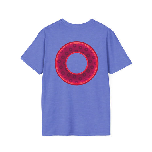 Plain Donuts/Unisex Soft-Style - "Plain Wide Mouthed Paradoxical Donuts" - dark red/bright red donuts