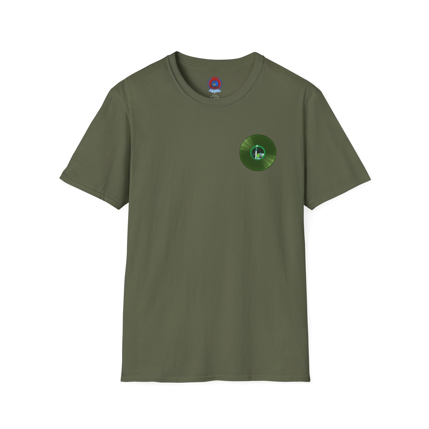 Classic Donut Tee - Unisex Soft-Style - "Rutherford's Staying Alive" - series 1.0 - variant 2 - green donut