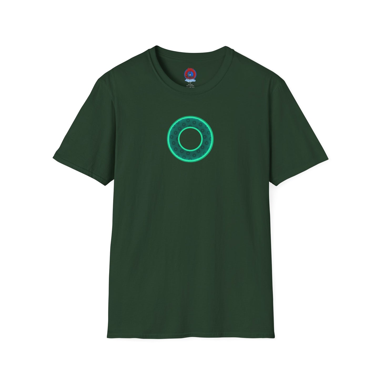 Plain Donuts/Unisex Soft-Style - "Plain Wide Mouthed Paradoxical Donuts" - forest green/mint green donuts