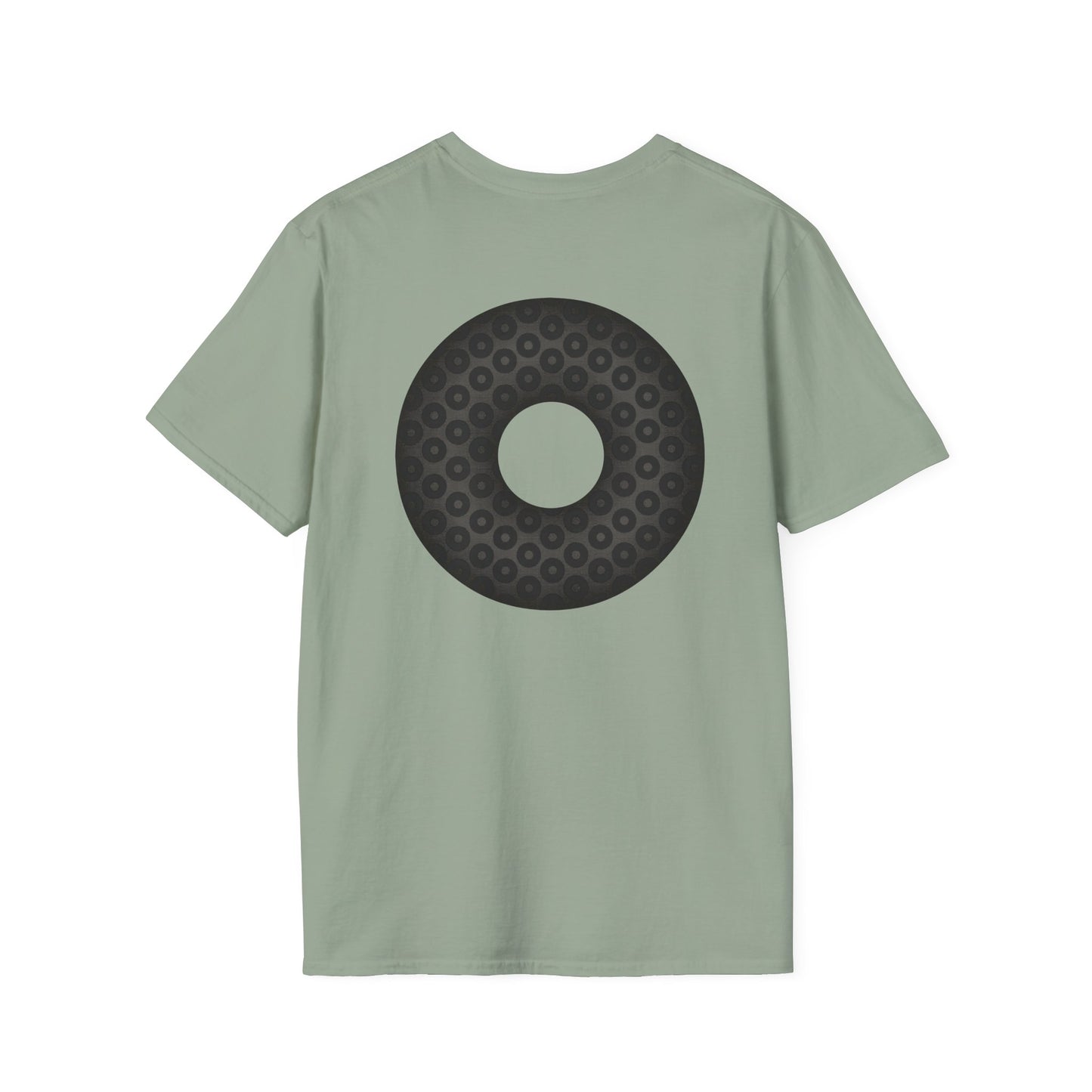 Plain Donuts/Unisex Soft-Style - "Plain Paradoxical Grided Donut" - black/black donuts