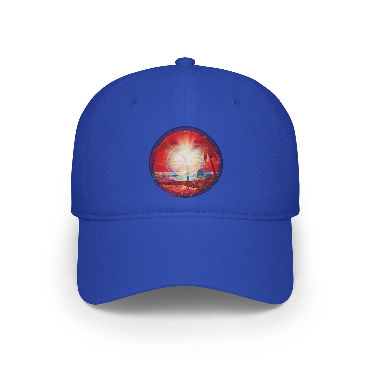 Lumpy Donut Baseball Cap - "The Velvet Cake Donut Cap" - red pic donut w/