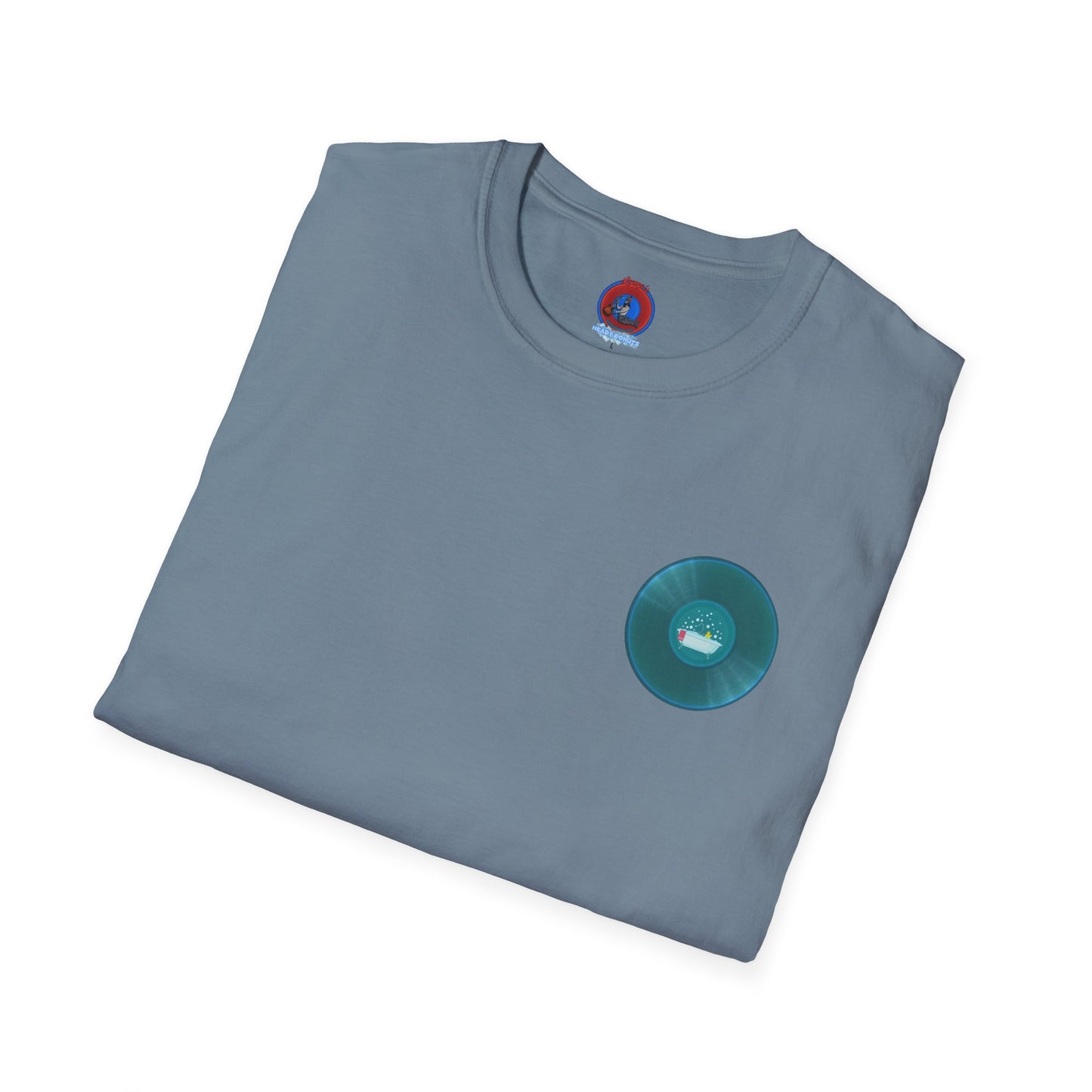 Classic Donut Tee - Unisex Soft-Style - "Bathtub Fun" - dark aquamarine donut
