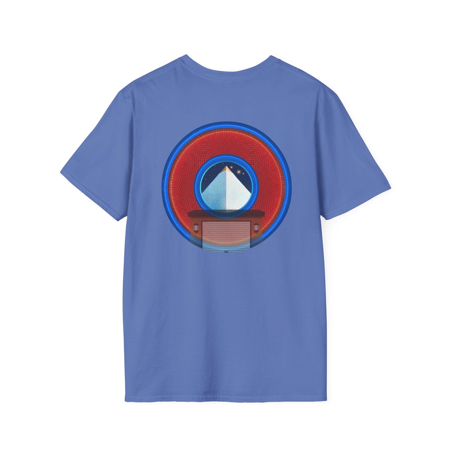 Classic Donut Tee - Unisex Soft-Style - "Limestone Donuts so Large" - variant 2 - red donuts w/garage