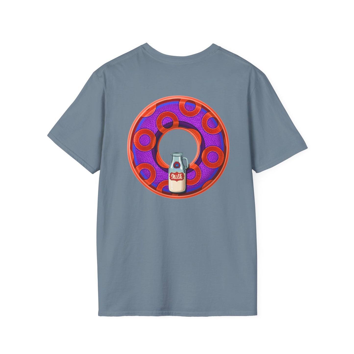 Classic Donut Tee - Unisex Soft-Style - "Wooked Cream - YEMSG Donut " -purple/red rustic paradox donut - variant 6