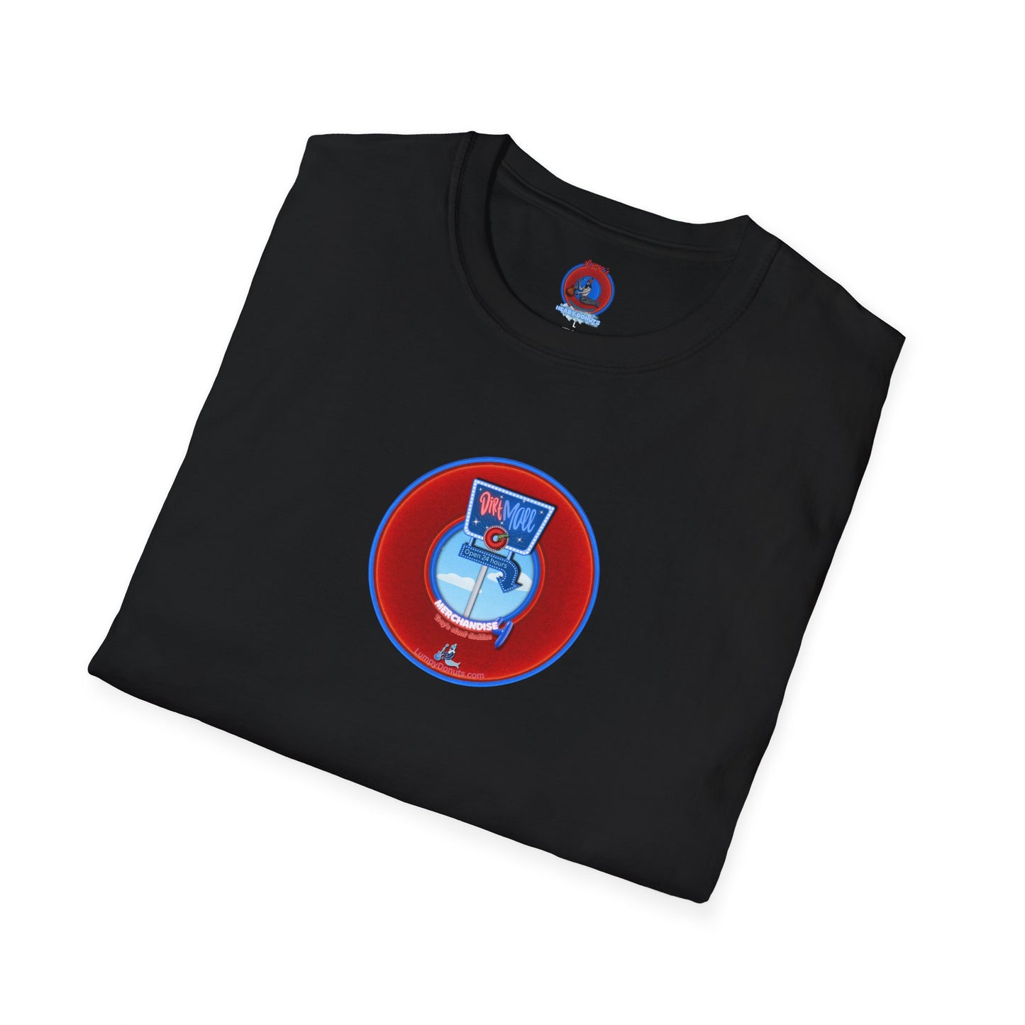 Classic Donut Tee - Unisex Soft-Style - "3rd Nipple Donut Tee" - vivid red dirt mall donut