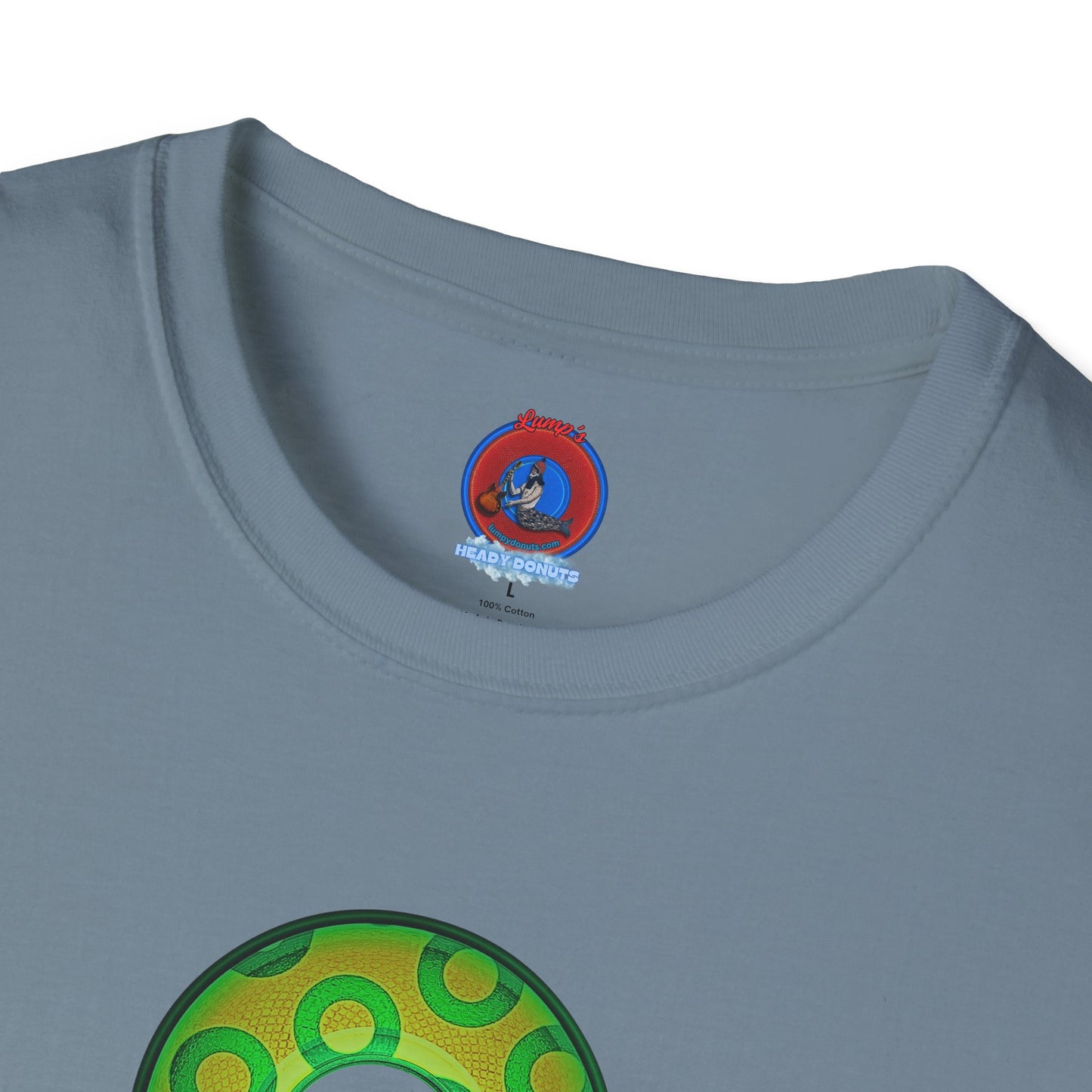 Plain Donuts/Unisex Soft-Style - "Plain Rustic Paradoxical Donuts" - gold/light green donuts