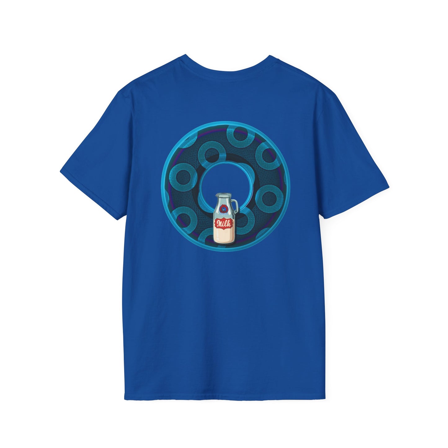 Classic Donut Tee - Unisex Soft-Style - "Wooked Cream - YEMSG Donut " - blue/teal rustic paradox donut - variant 7