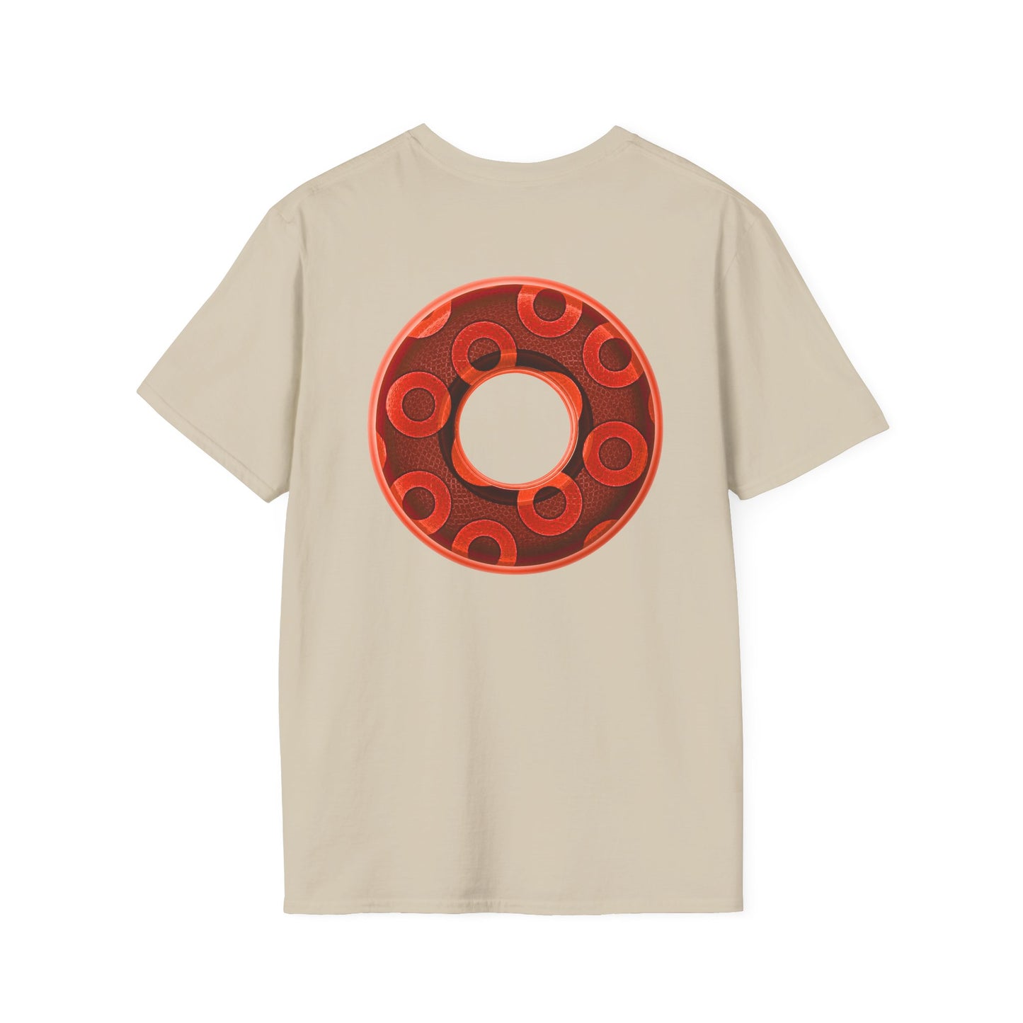Plain Donuts/Unisex Soft-Style - "Plain Rustic Paradoxical Donuts" - red/dark red donuts