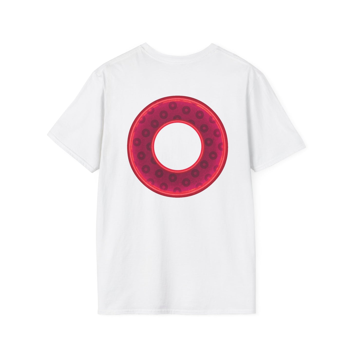 Plain Donuts/Unisex Soft-Style - "Plain Wide Mouthed Paradoxical Donuts" - dark red/bright red donuts