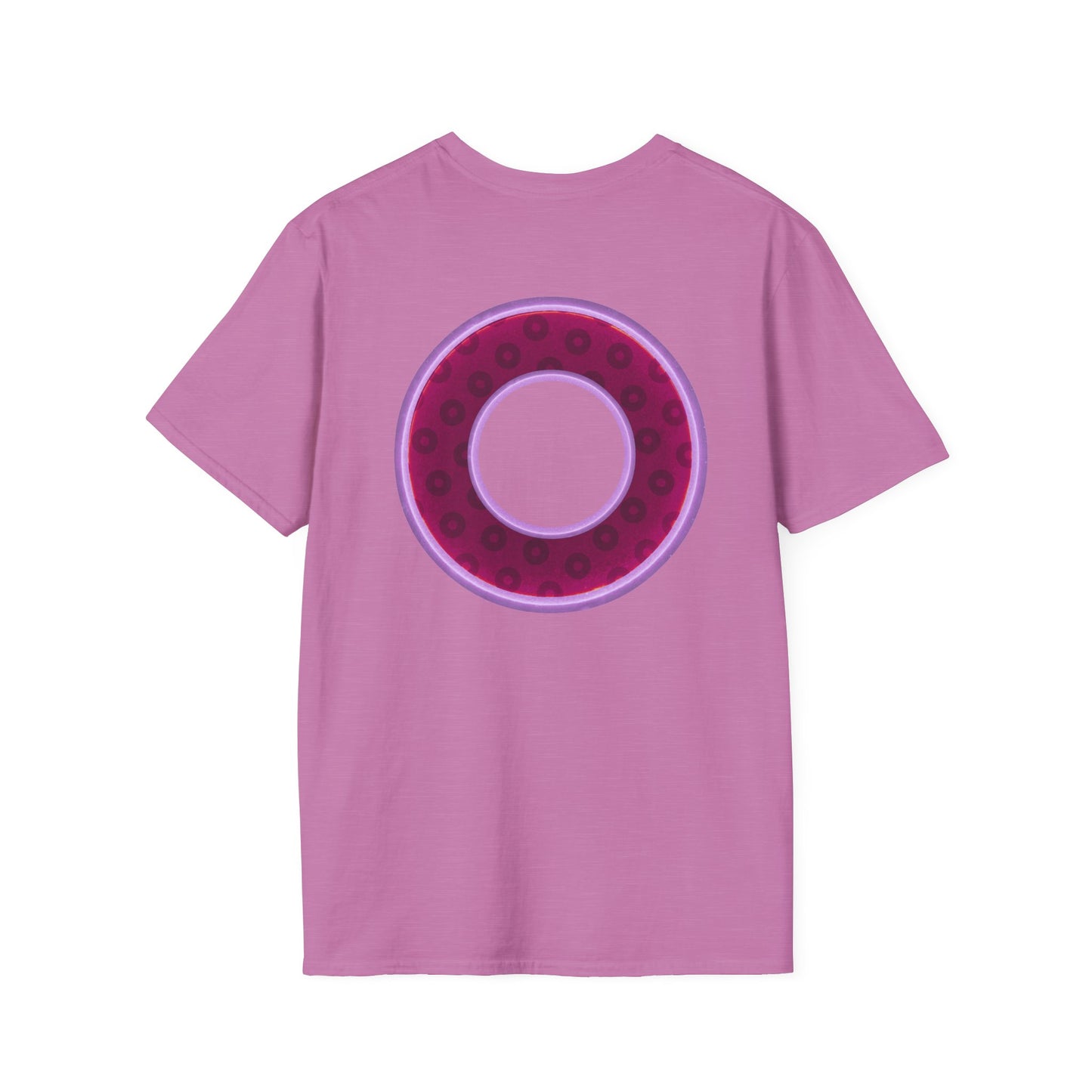 Plain Donuts/Unisex Soft-Style - "Plain Wide Mouthed Paradoxical Donuts" - red-purple/light purple donuts