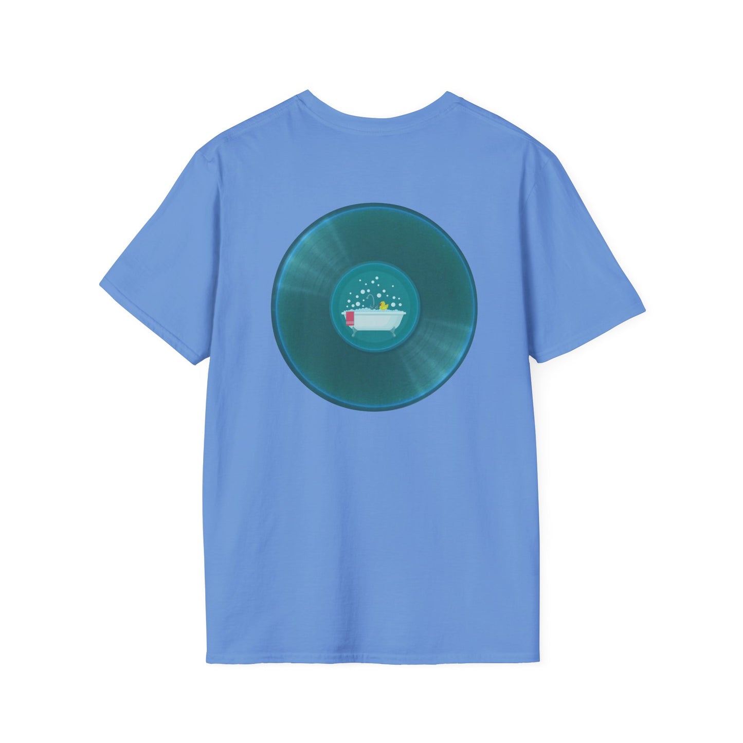 Classic Donut Tee - Unisex Soft-Style - "Bathtub Fun" - dark aquamarine donut