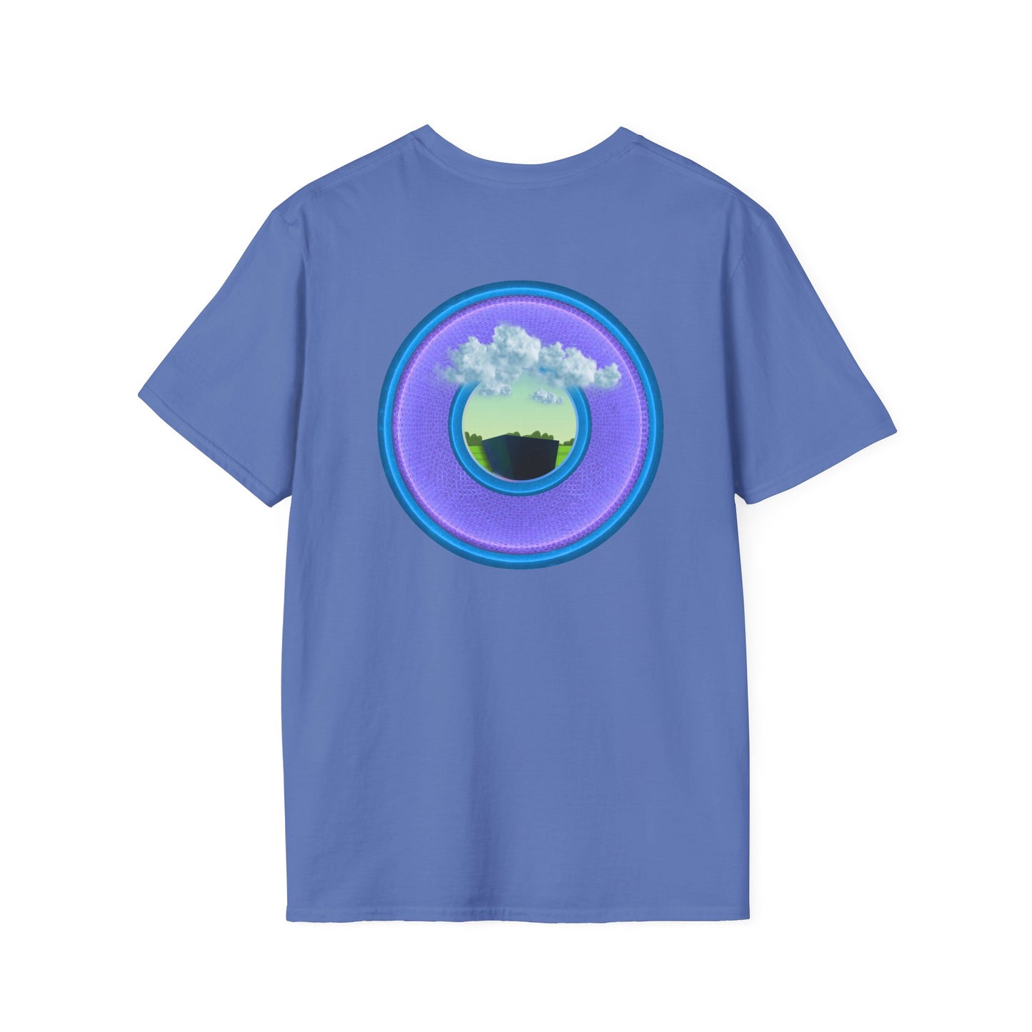 Classic Donut Tee - Unisex Soft-Style - "Got Rhombus?" - series 1.0  - variant 4 - purple/blue donut