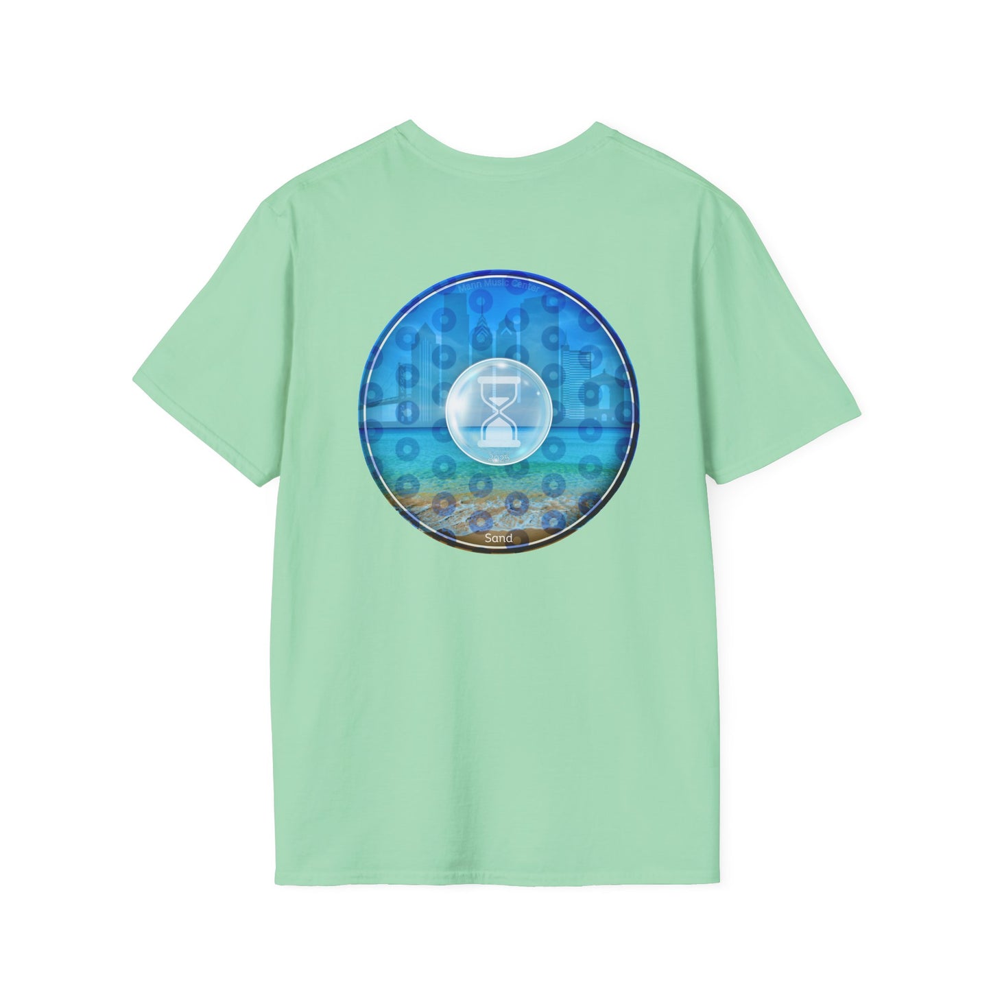 Classic Donut Tee - Unisex Soft-Style - "Philly Special: Still Loading Sand" - vivid blue paradoxical pic donut - variant 2