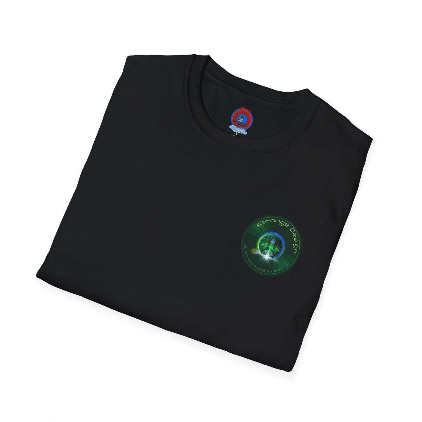 Classic Donut Tee - Unisex Soft-Style - "The Strangely Designed Donut Tee" - series 1.0 - green donut