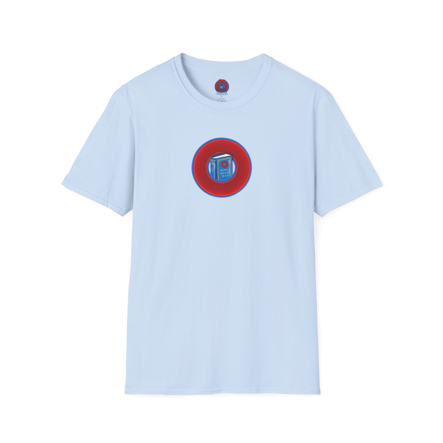 Classic Donut Tee - Unisex Soft-Style - "Helping Phriendly Donut Tee" - vivid red donut - w/flow - variant 3