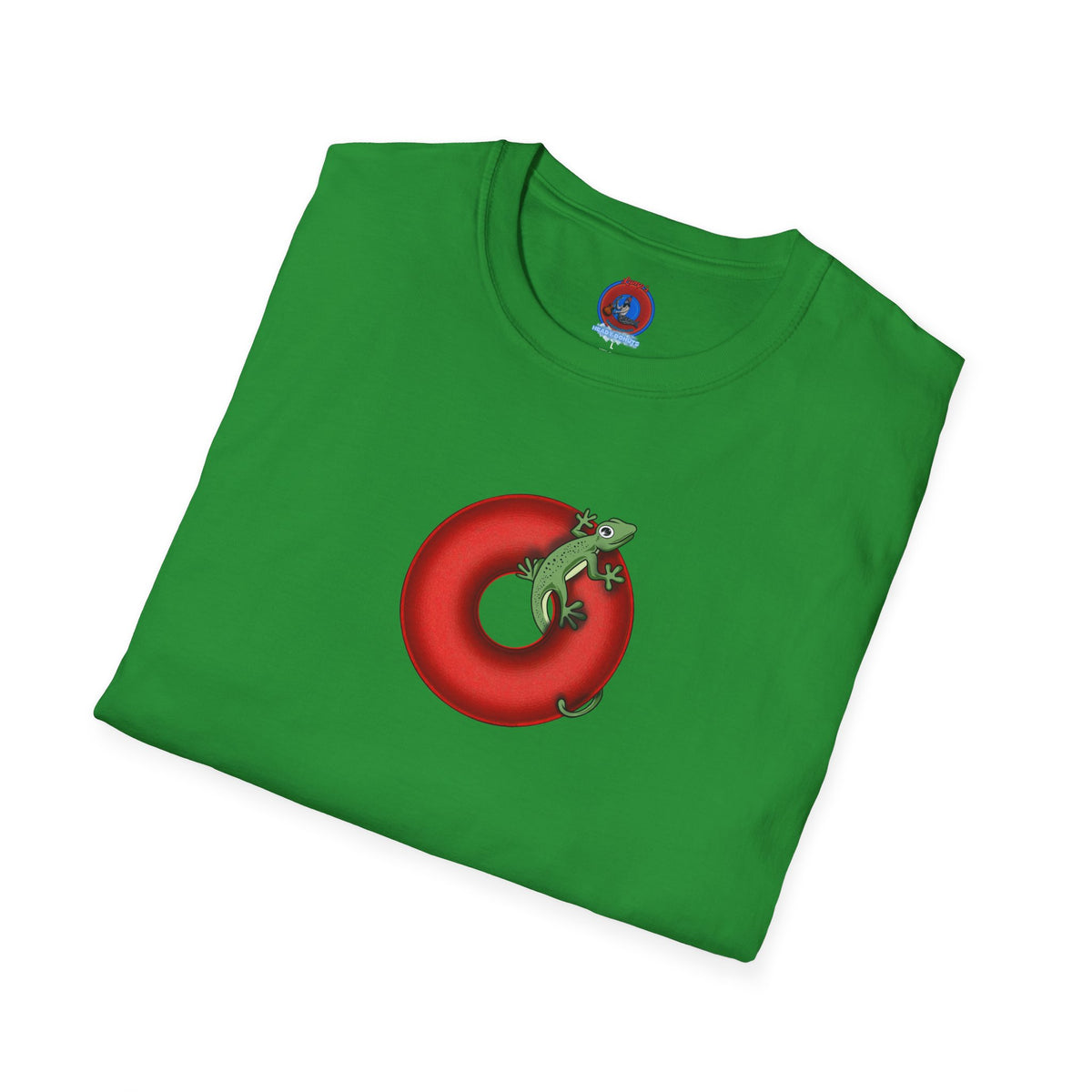 Classic Donut Tee - Unisex Soft-Style - "Practically Extinct Tee Shirt" - plump vivid red donut - variant 1