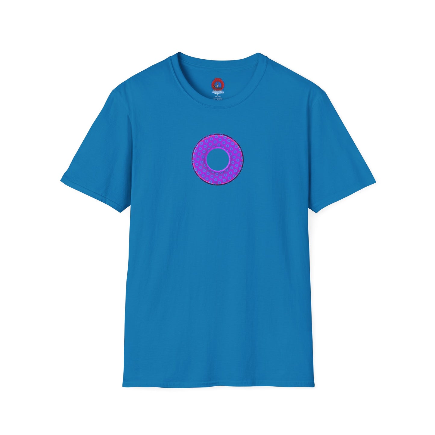 Plain Donuts/Unisex Soft-Style - "Plain Electric Paradoxical Donuts" - bright purple/blue donuts