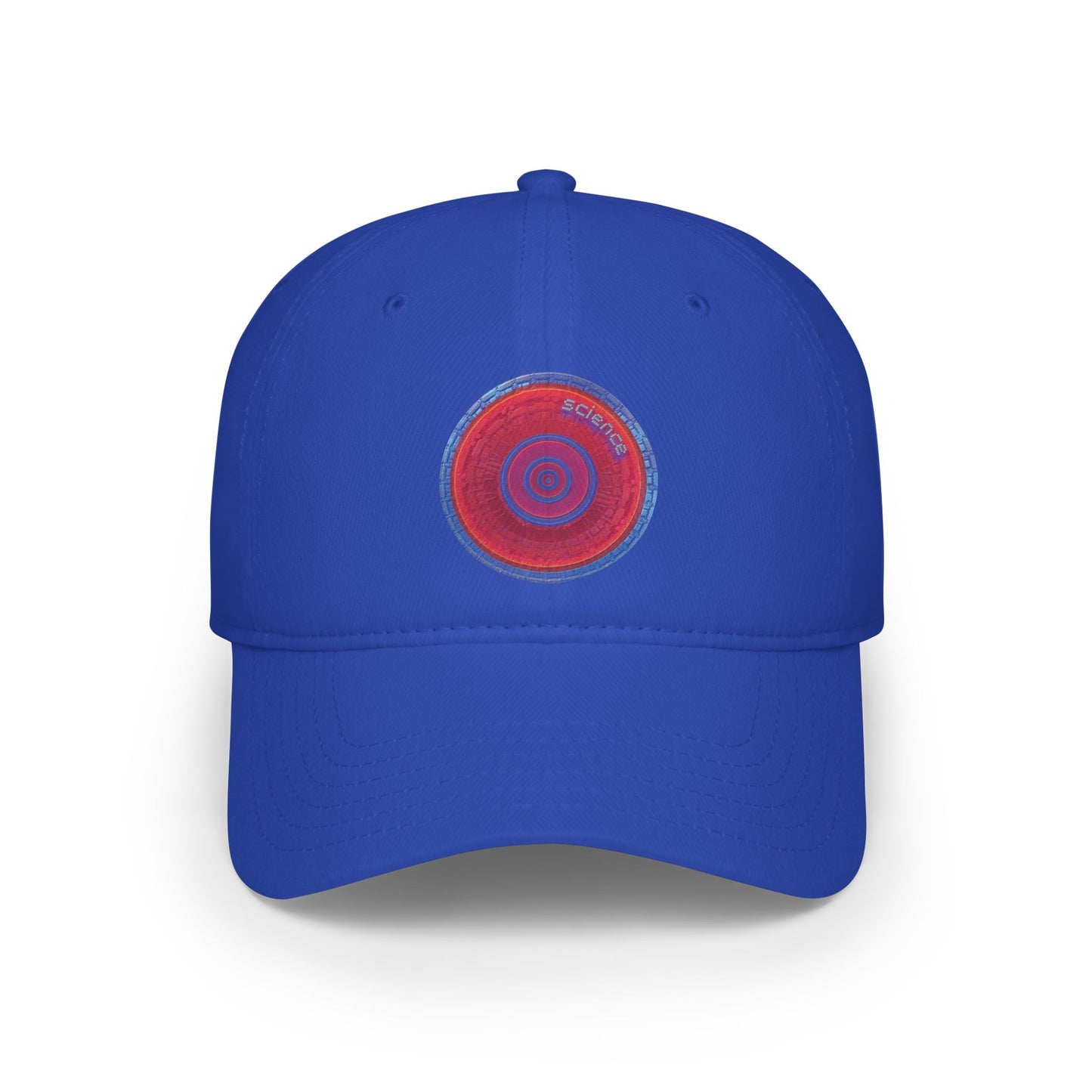 Lumpy Donut Baseball Cap - "Tube Donut Cap" - vivid red tube donut w/