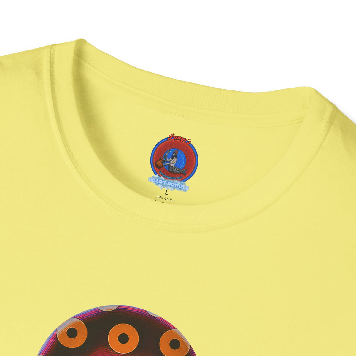 Classic Donut Tee - Unisex Soft-Style - "Every 46th Day Tee Shirt" - paradoxical dark magenta/orange donut
