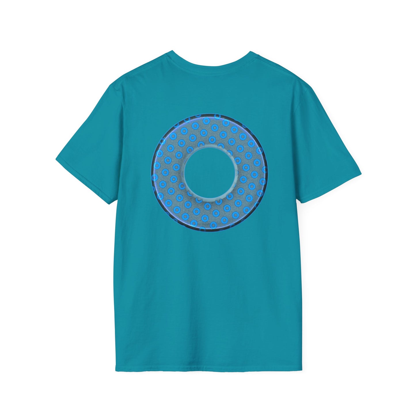 Plain Donuts/Unisex Soft-Style - "Plain Electric Paradoxical Donuts" - light blue/light teal donuts