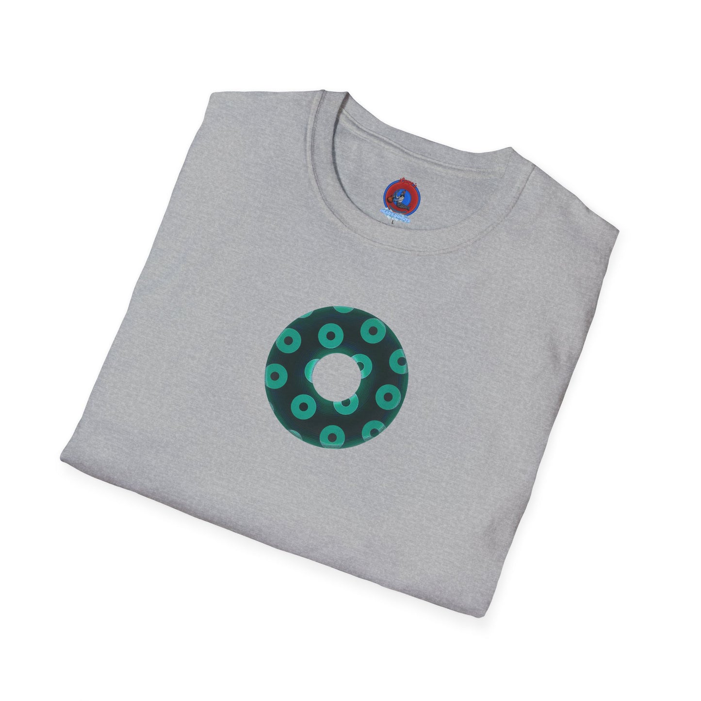 Plain Donuts/Unisex Soft-Style - "Plain Blimpy Paradoxical Donuts" - dark green/seafoam green donuts
