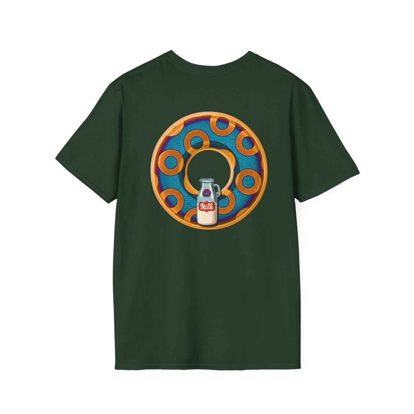 Classic Donut Tee - Unisex Soft-Style - "Wooked Cream - YEMSG Donut " -purple/red rustic paradox donut - variant 4