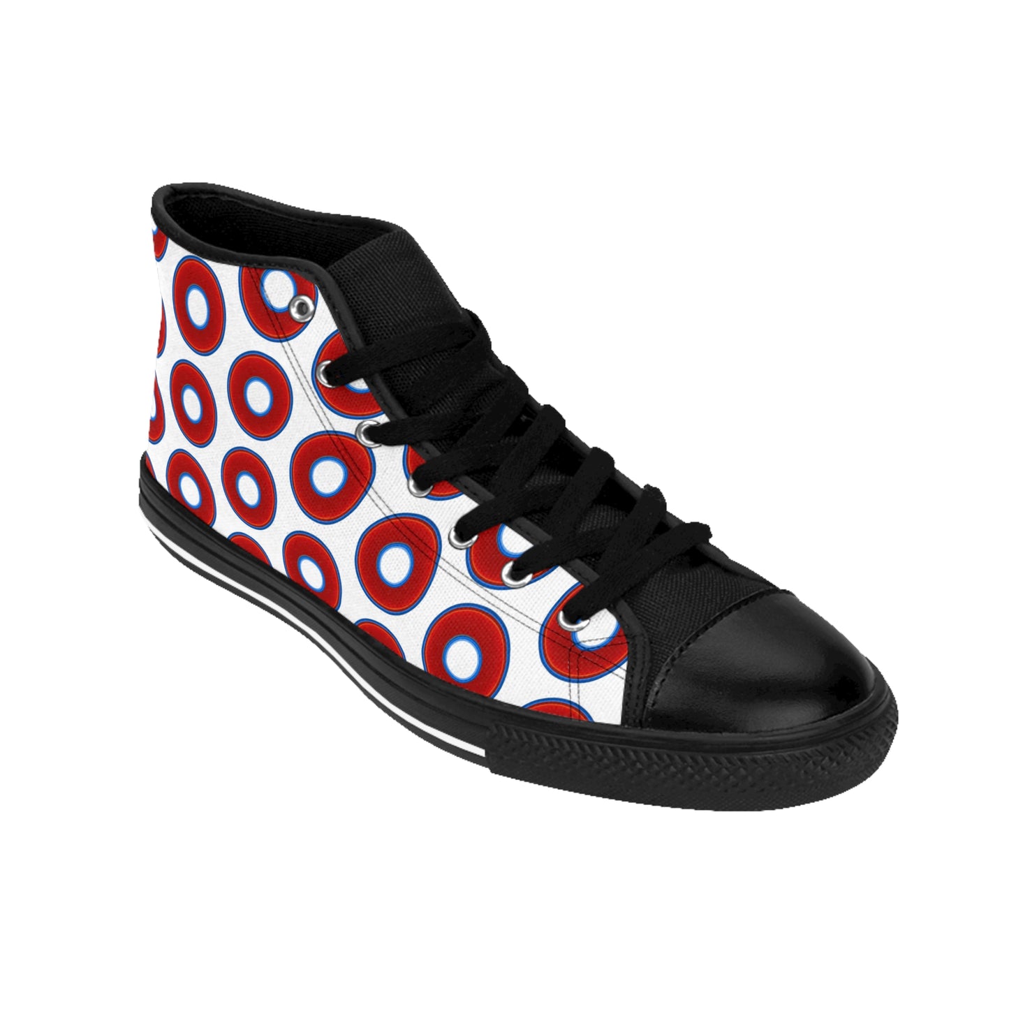 Cushiony Convectors - High Tops - red vivid donuts w/white background
