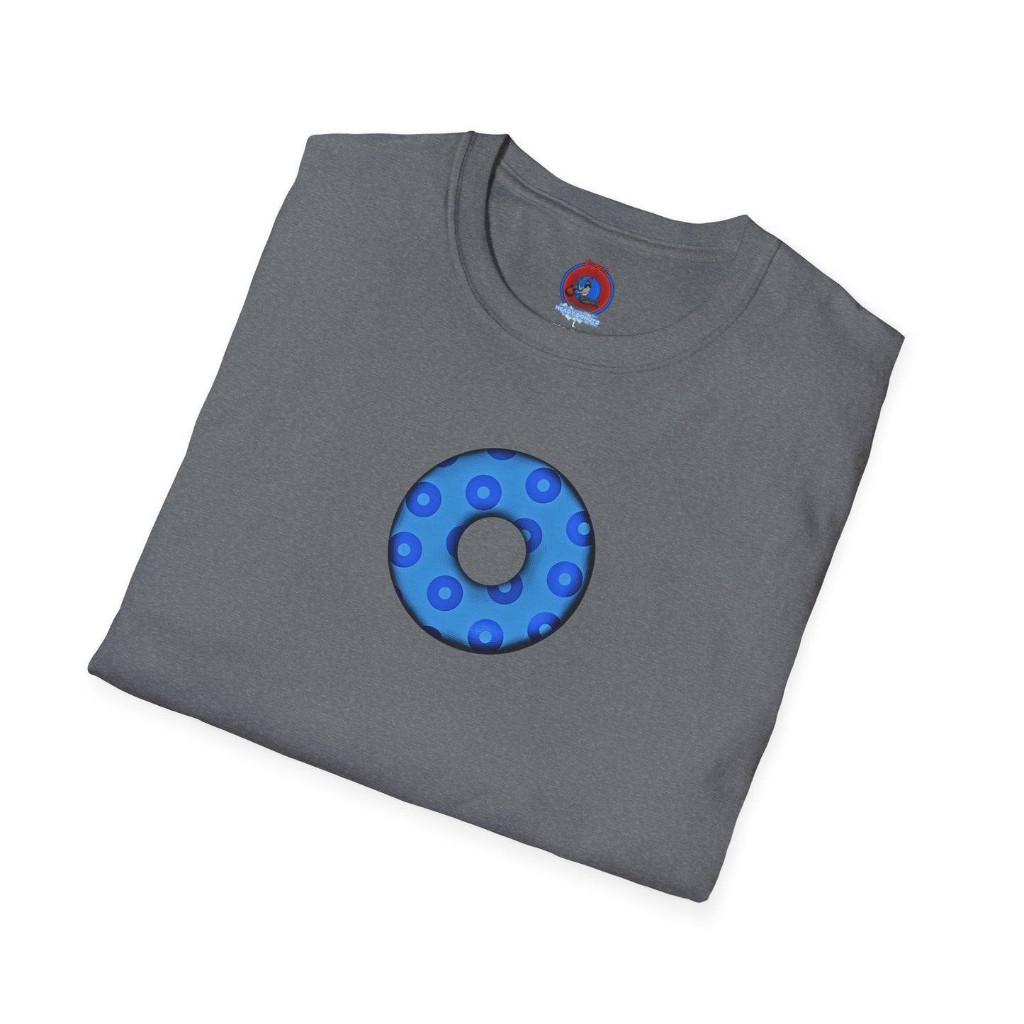 Plain Donuts/Unisex Soft-Style - "Plain Blimpy Paradoxical Donuts" - blue/light blue donuts