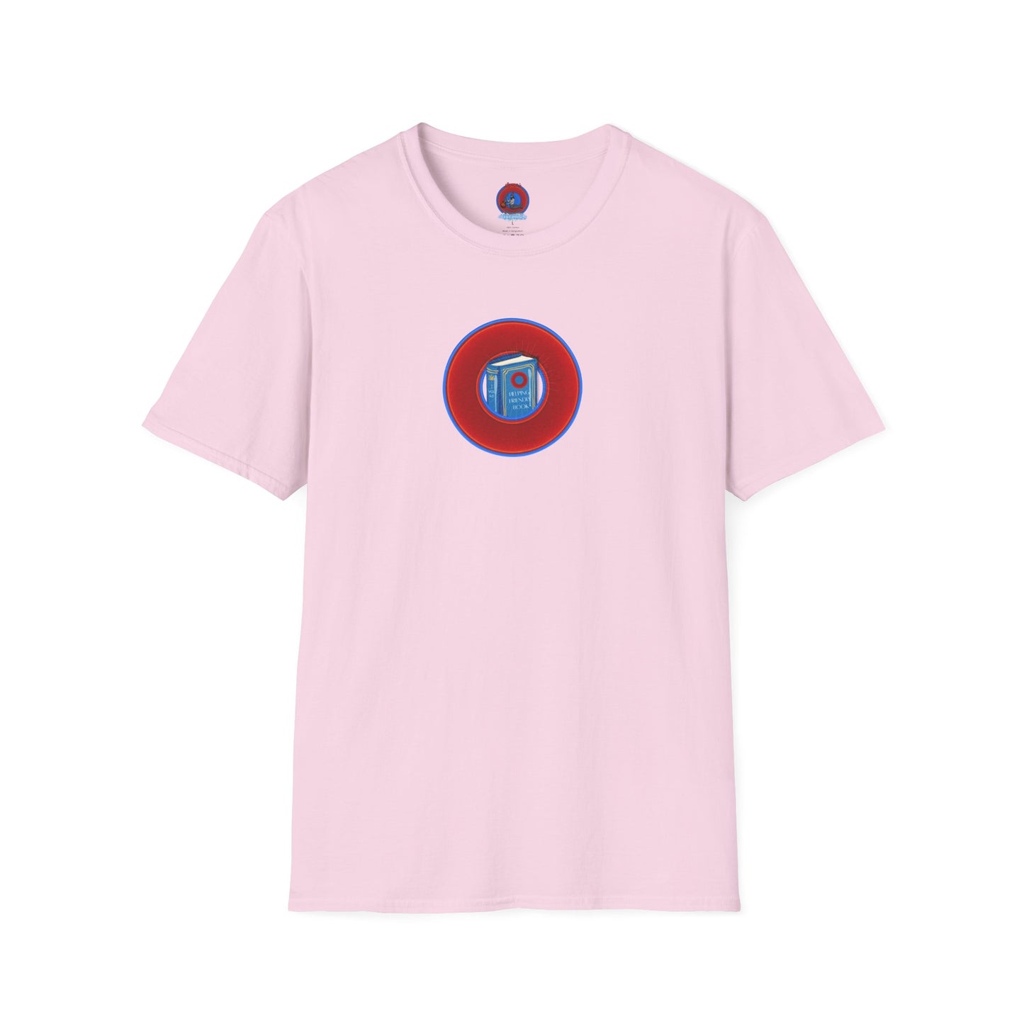 Classic Donut Tee - Unisex Soft-Style - "Helping Phriendly Donut Tee" - vivid red donut - w/shine- variant 2