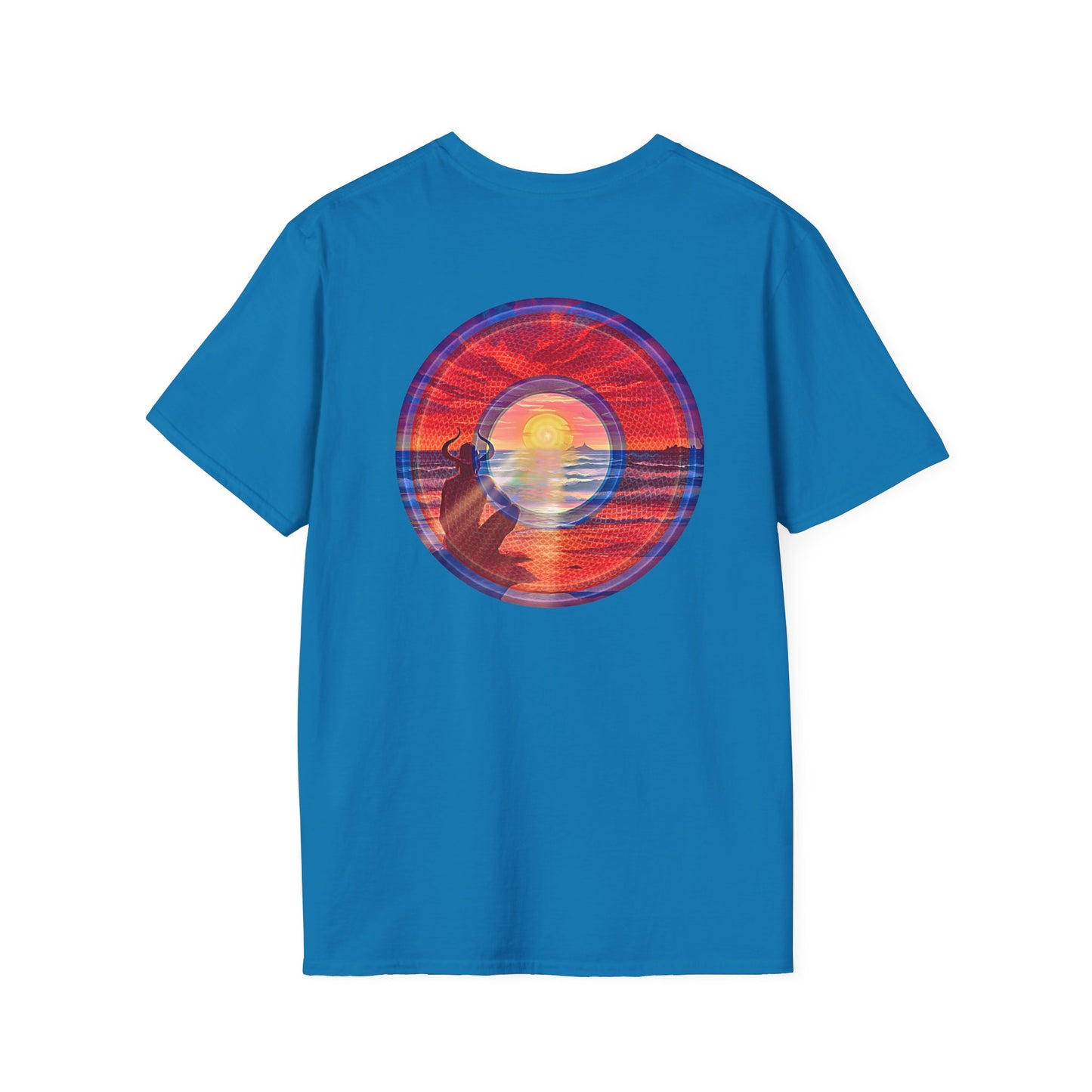 Classic Donut Tee - Unisex Soft-Style - "The Squirming Donut" - red picture donut