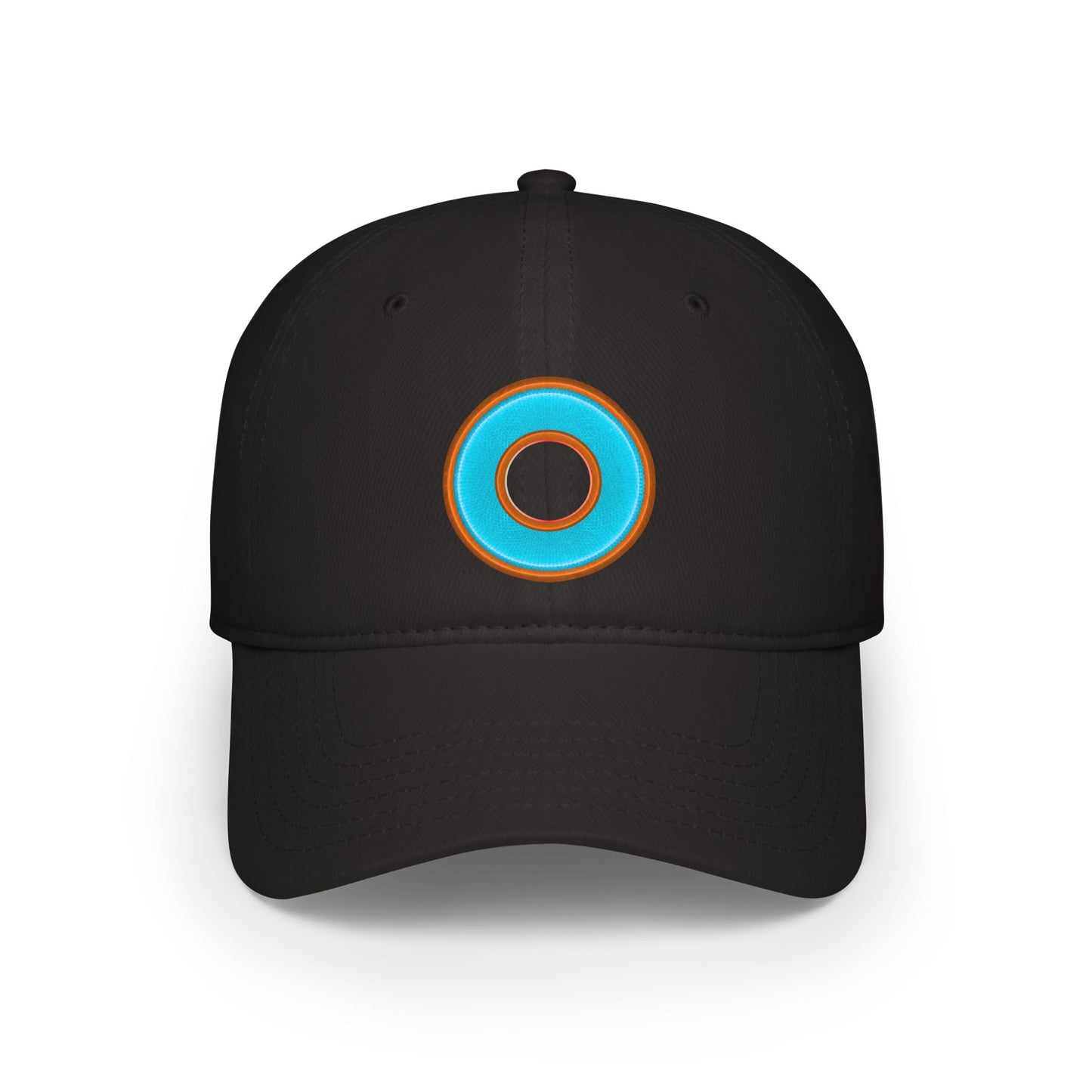 Lumpy Donut Baseball Cap - "Plain [Mary] Jane" - rustic turquoise donut w/
