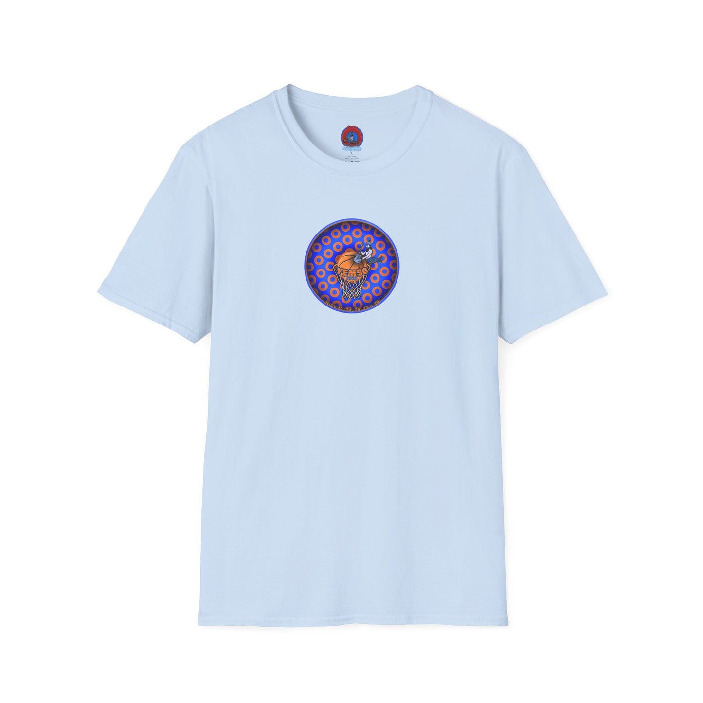 Classic Donut Tee - Unisex Soft-Style - "Diedrich Knickerbocker's Donut" - blue/orange caviar paradox donut - variant 2