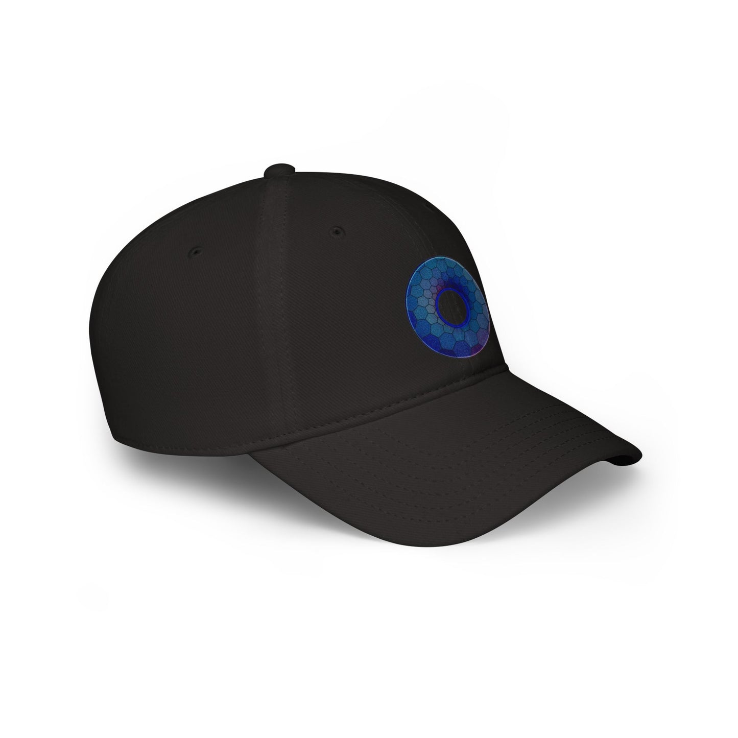 Lumpy Donut Baseball Cap - "Plain Hexadonut" - variant 2 - blue hexadonut w/