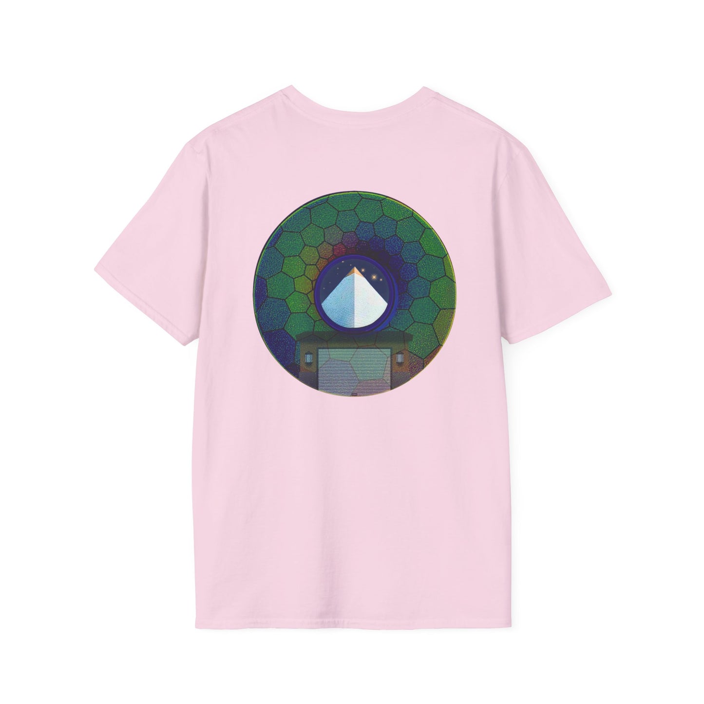 Classic Donut Tee - Unisex Soft-Style - "Limestone Donuts so Large" - variant 8 - green hexadonut w/garage