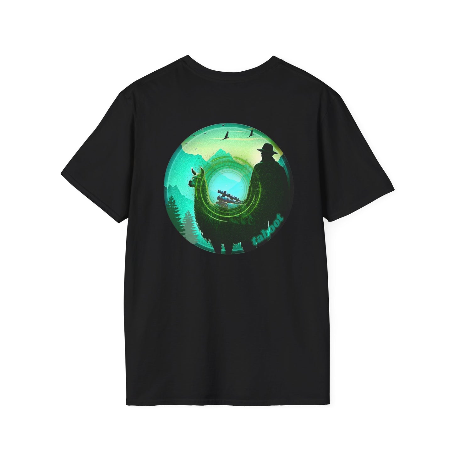 Classic Donut Tee - Unisex Soft-Style - "The Taboo(t) Donut" - green/picture donut