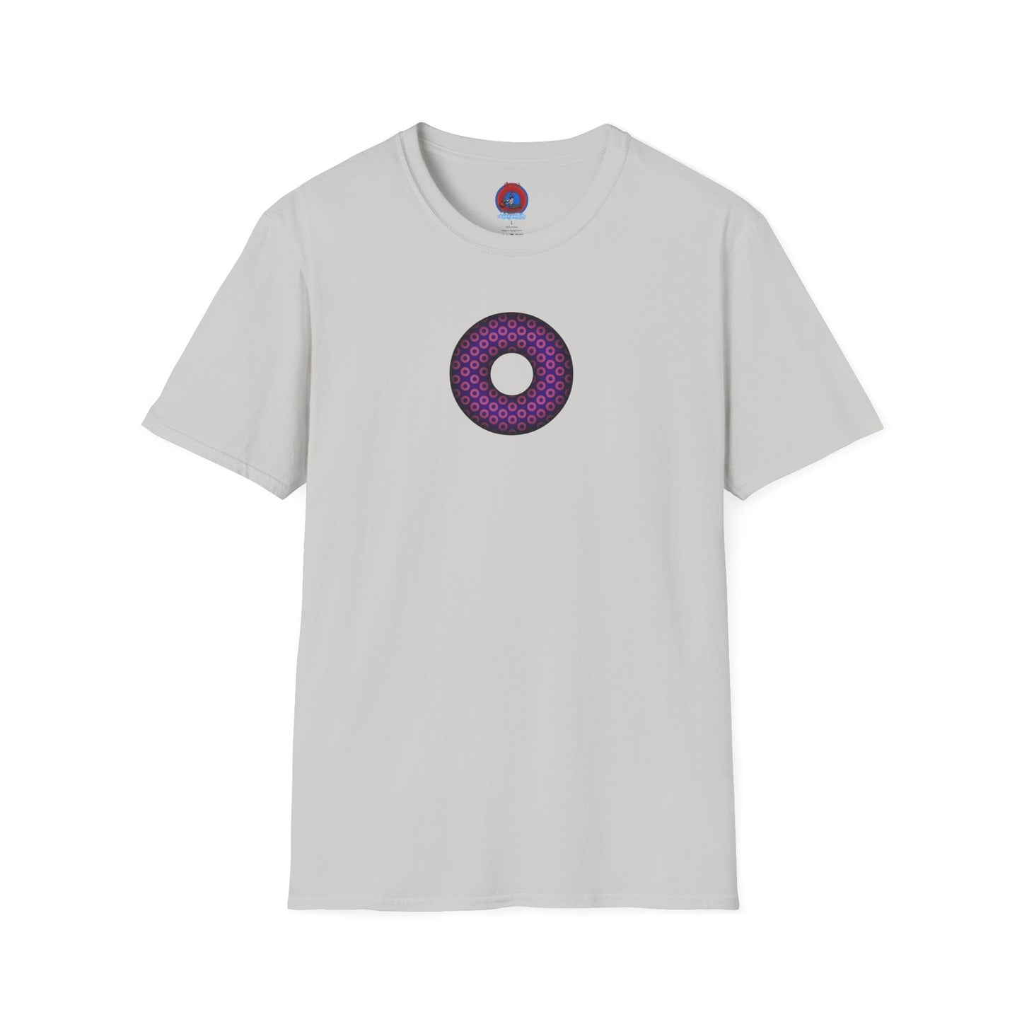 Plain Donuts/Unisex Soft-Style - "Plain Paradoxical Grided Donuts" - magenta/purple donuts