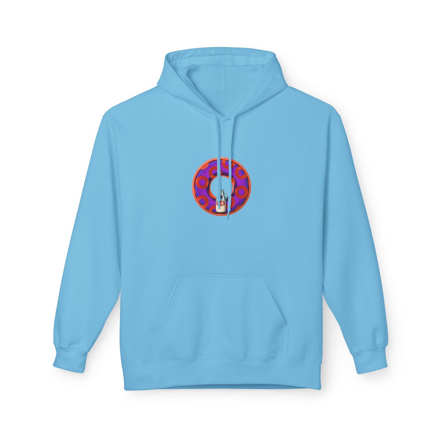 Fleece Harry Hoodies [Midweight Soft-style] - "Wooked Cream Dairy - YEMSG Donut" - blue/blue rustic paradox donut - variant 6