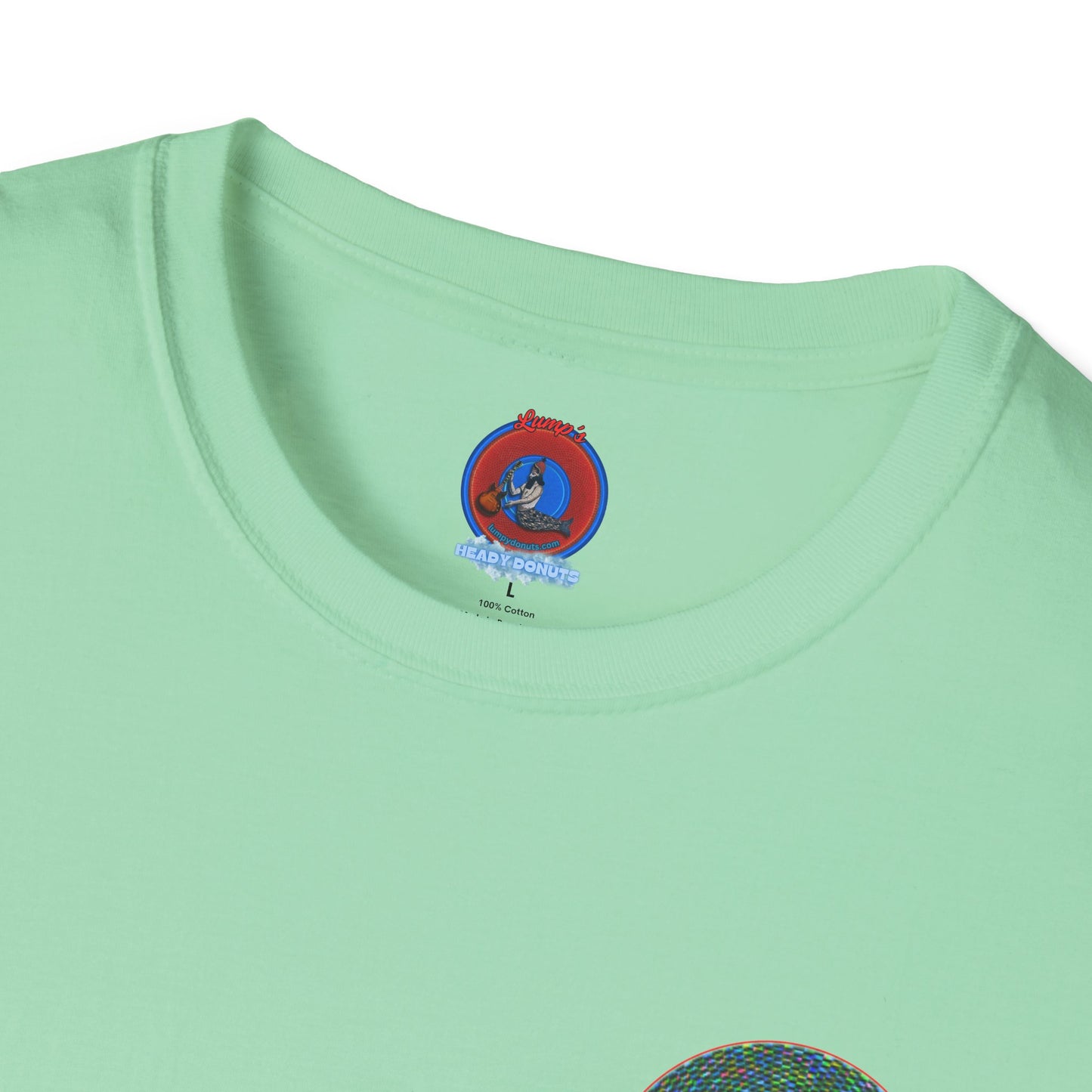 Donut Classic Donut Tee - Unisex Soft-Style - "The Pixilated Donut" - series 1.0 - multi-color donut