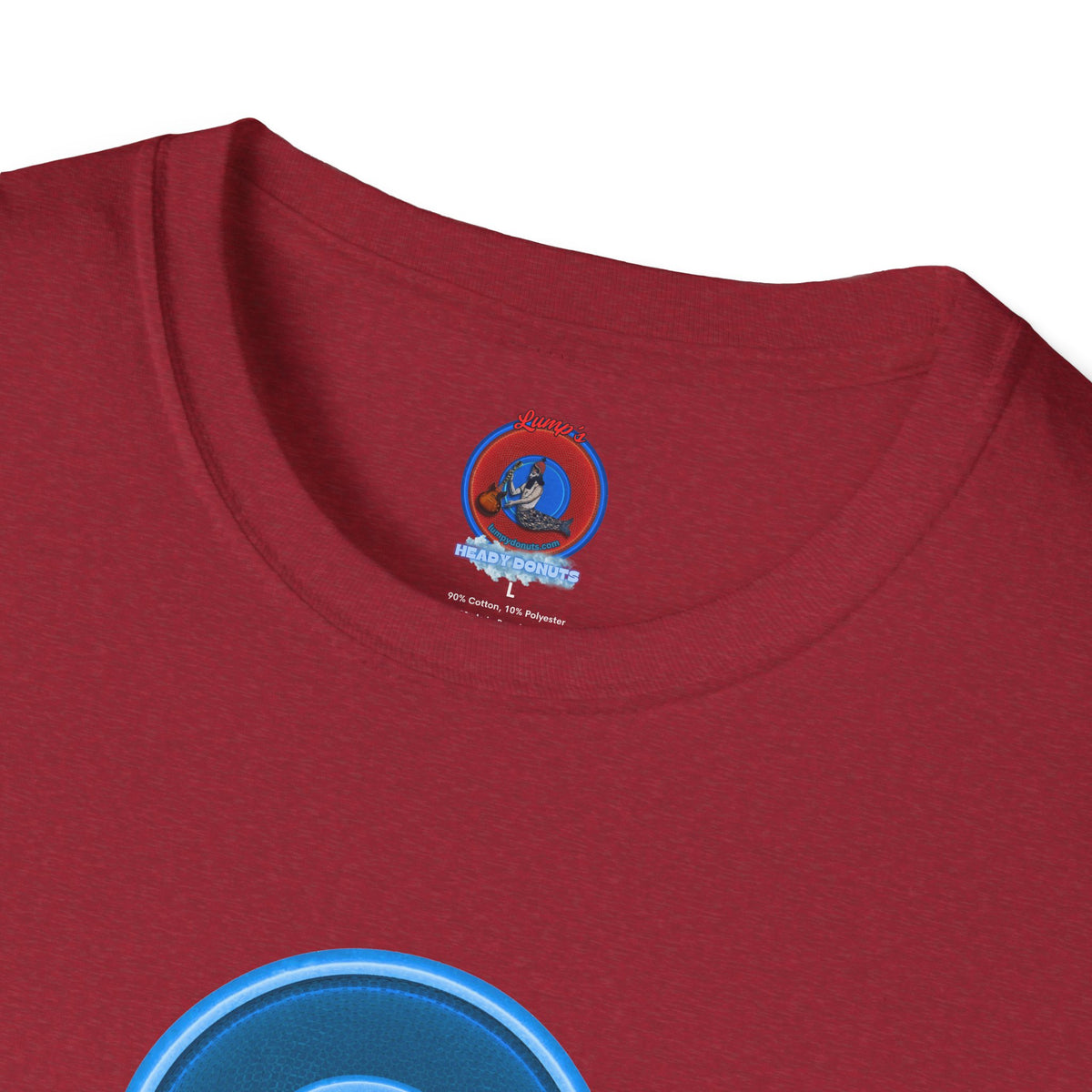 Classic Donut Tee - Unisex Soft-Style - "The Story of the Donut - a Ghostly Good Time" - variant 2 - blue/light blue rustic donut