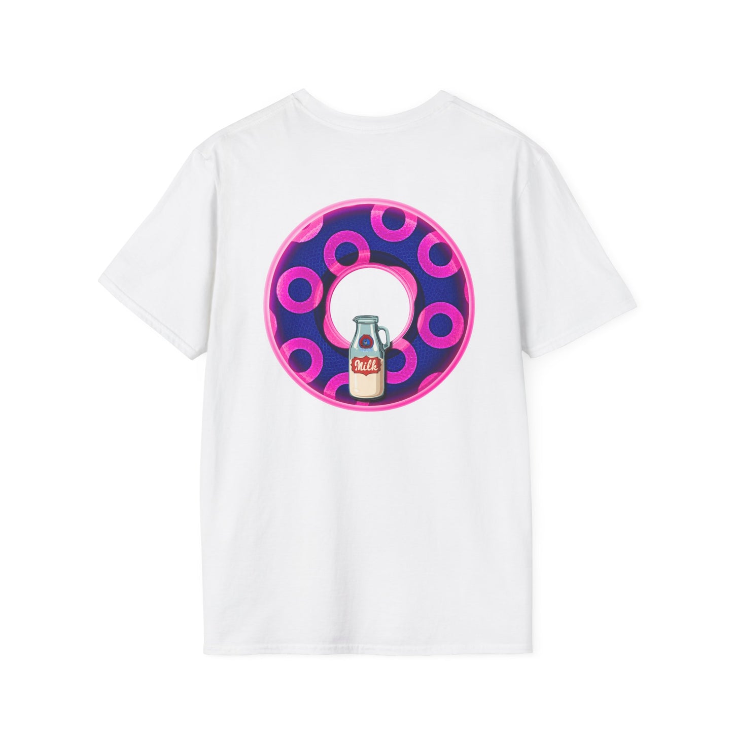 Classic Donut Tee - Unisex Soft-Style - "Wooked Cream - YEMSG Donut " -blue/pink rustic paradox donut - variant 5