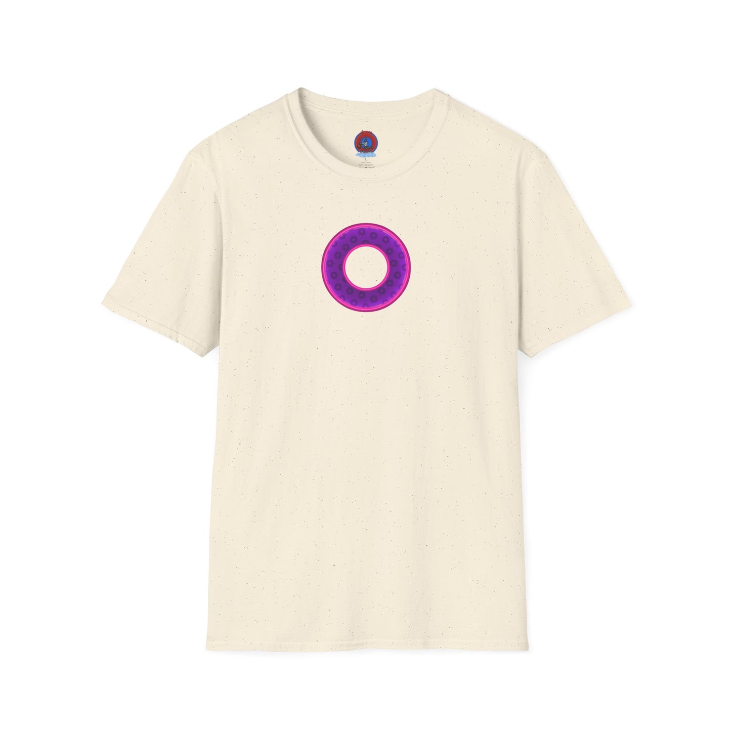 Plain Donuts/Unisex Soft-Style - "Plain Wide Mouthed Paradoxical Donuts" - dark purple/bright magenta donuts