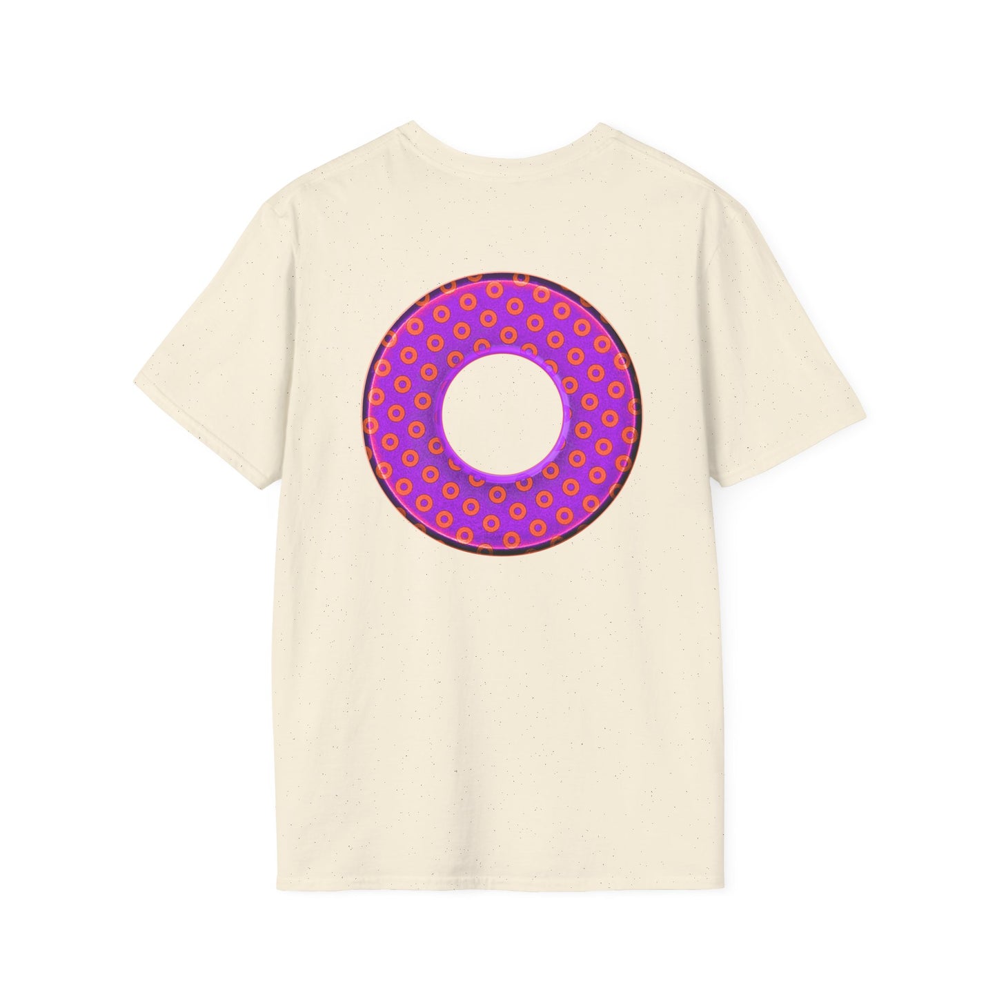 Plain Donuts/Unisex Soft-Style - "Plain Electric Paradoxical Donuts" - bright purple/red donuts