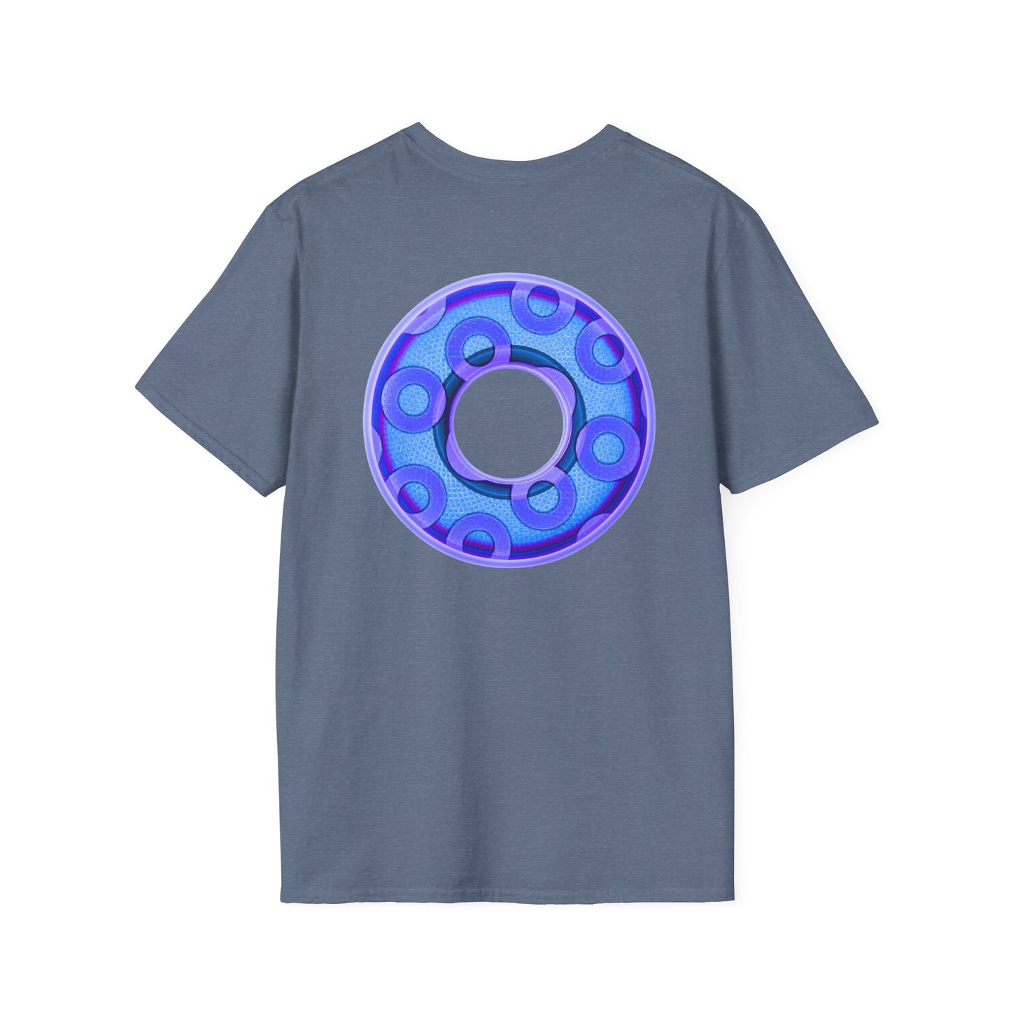 Plain Donuts/Unisex Soft-Style - "Plain Rustic Paradoxical Donuts" - light blue/purple donuts