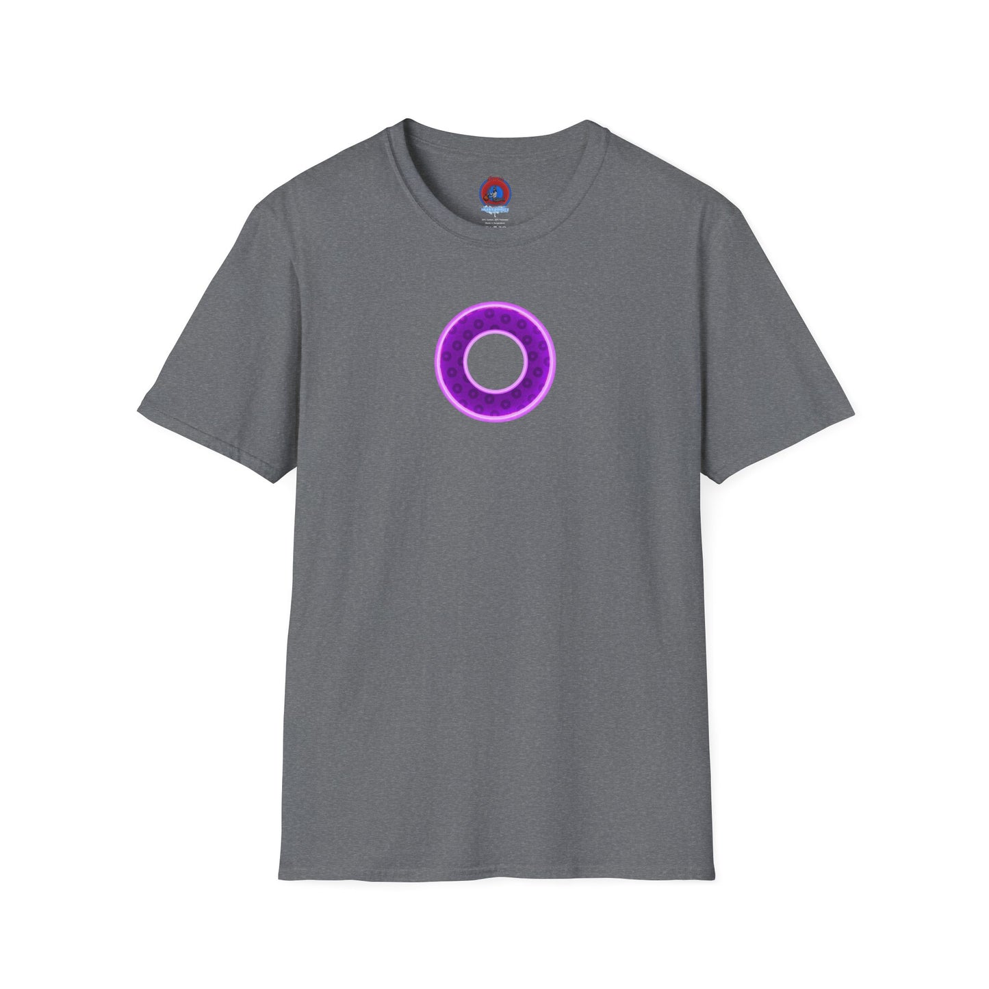 Plain Donuts/Unisex Soft-Style - "Plain Wide Mouthed Paradoxical Donuts" - dark purple/light purple donuts